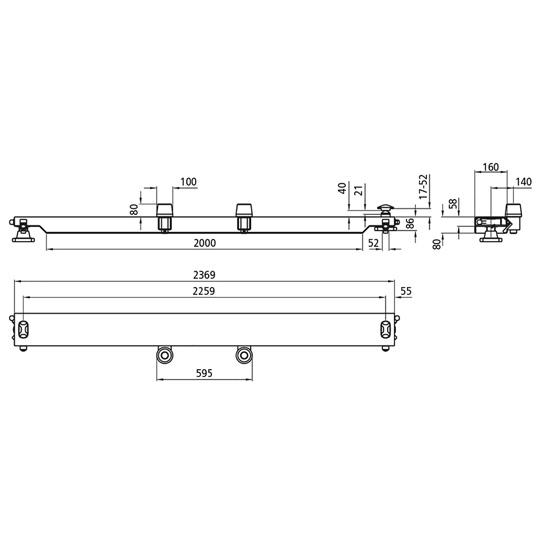 Querträger QT 160-80 RV 415.151.000 für Wechselfahrzeuge 107511432 Suer