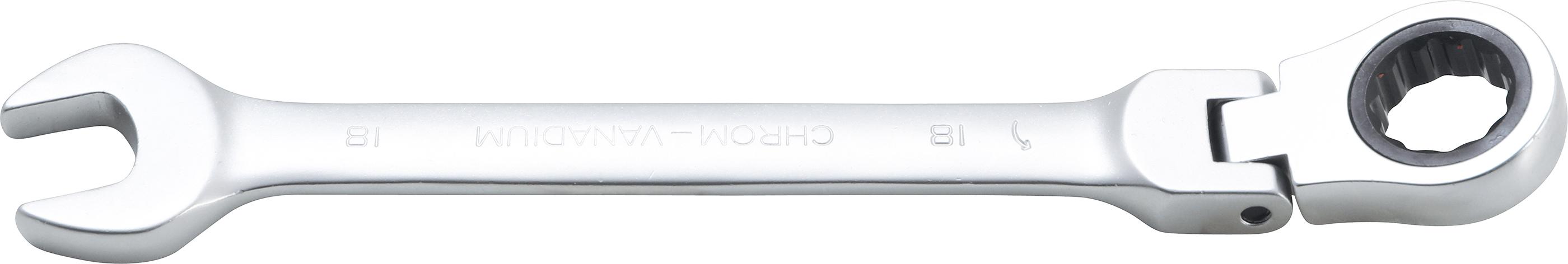 Ratschenring-Maulschlüssel | abwinkelbar | SW 18 mm BGS6718