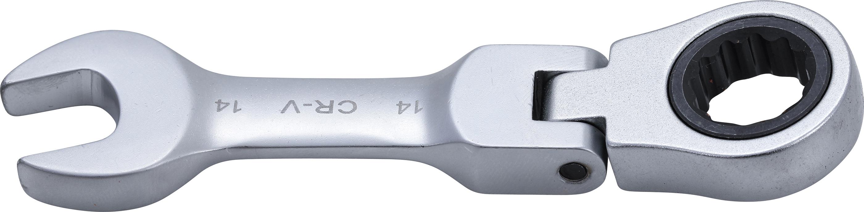 Ratschenring-Maulschlüssel | kurz | abwinkelbar | SW 14 mm BGS6914