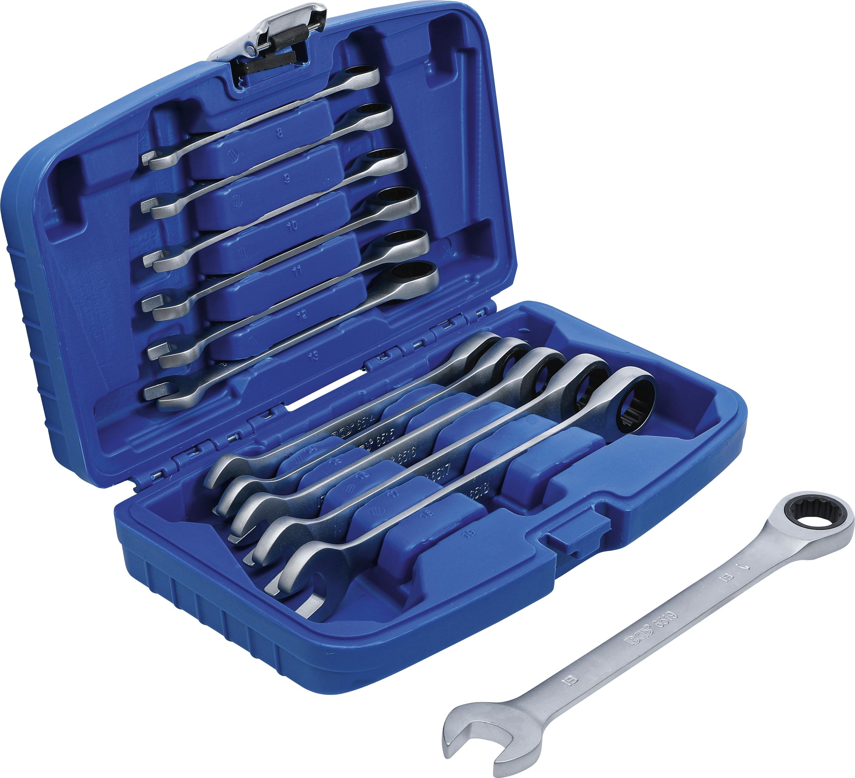 Ratschenring-Maulschlüssel-Satz | SW 8 - 19 mm | 12-tlg. BGS6541