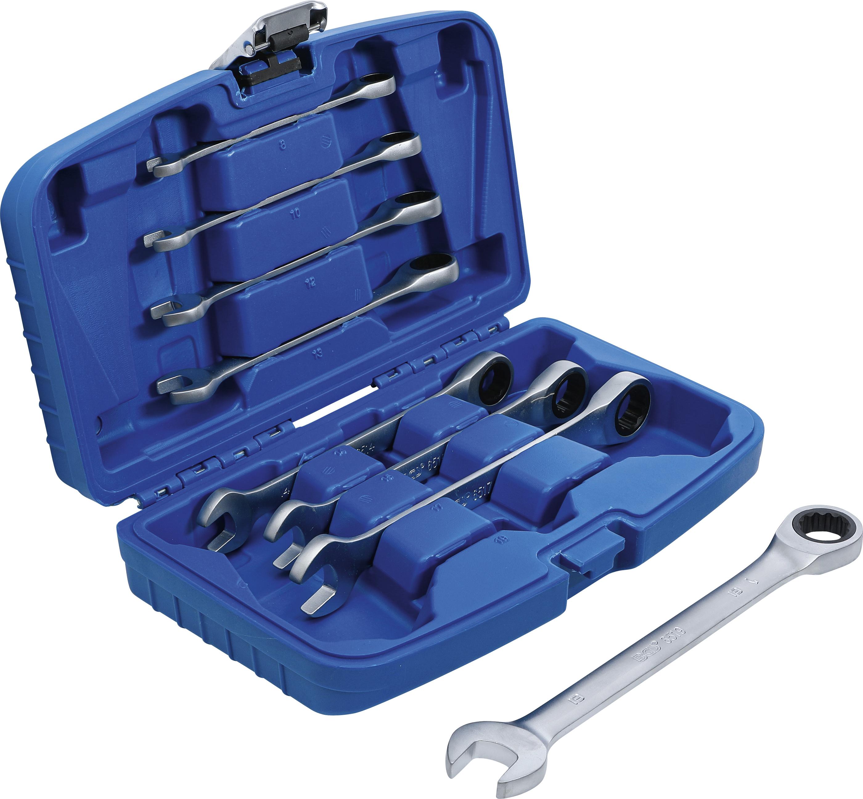 Ratschenring-Maulschlüssel-Satz | SW 8 - 19 mm | 8-tlg. BGS6540