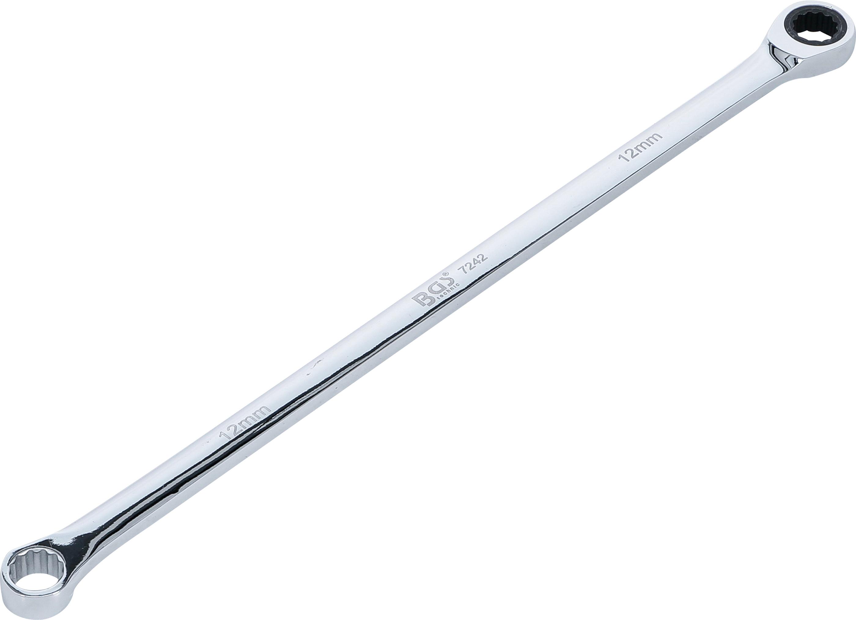 Ratschenring- und Ringschlüssel | extra lang | SW 12 mm BGS7242