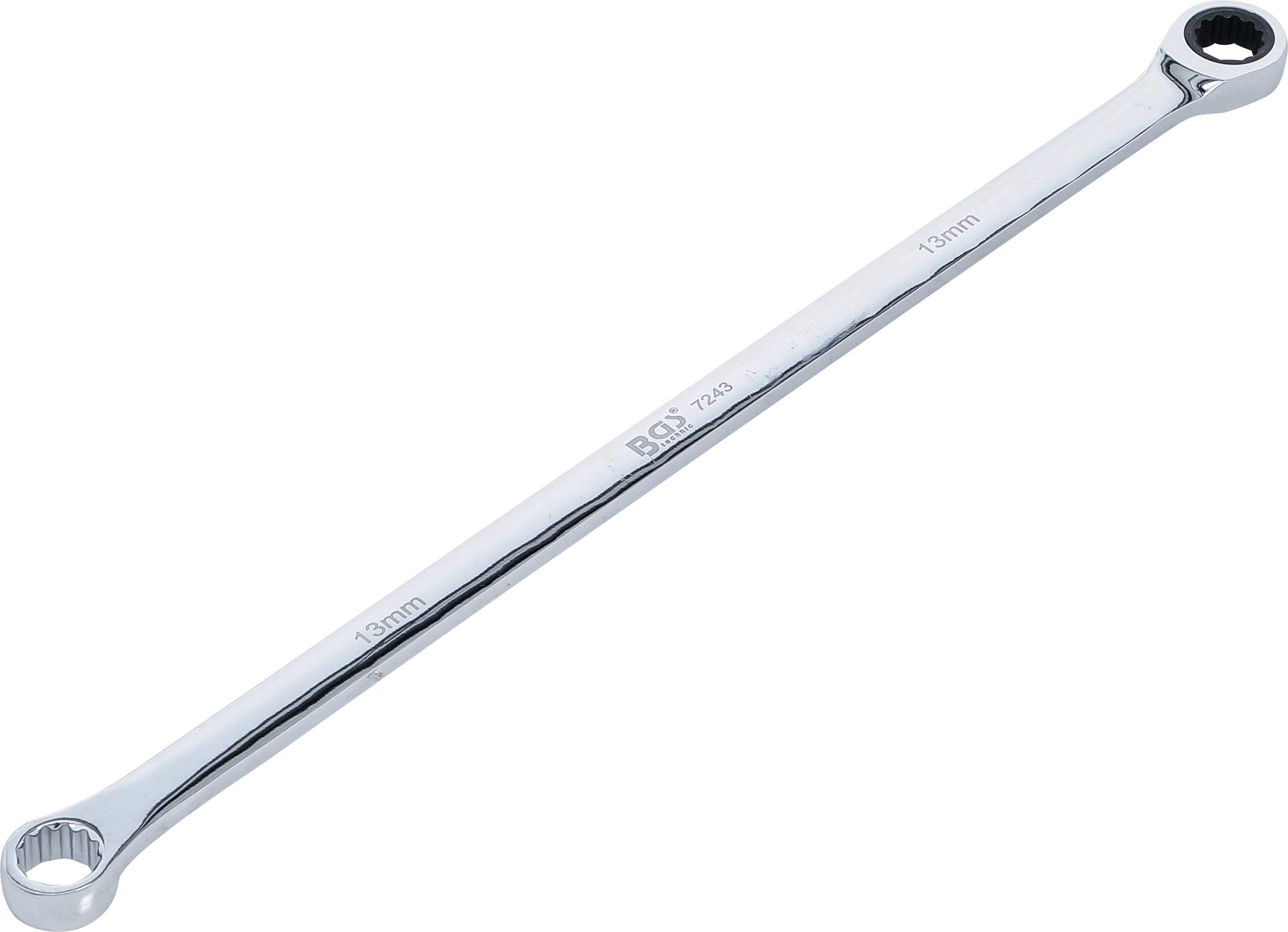 Ratschenring- und Ringschlüssel | extra lang | SW 13 mm BGS7243
