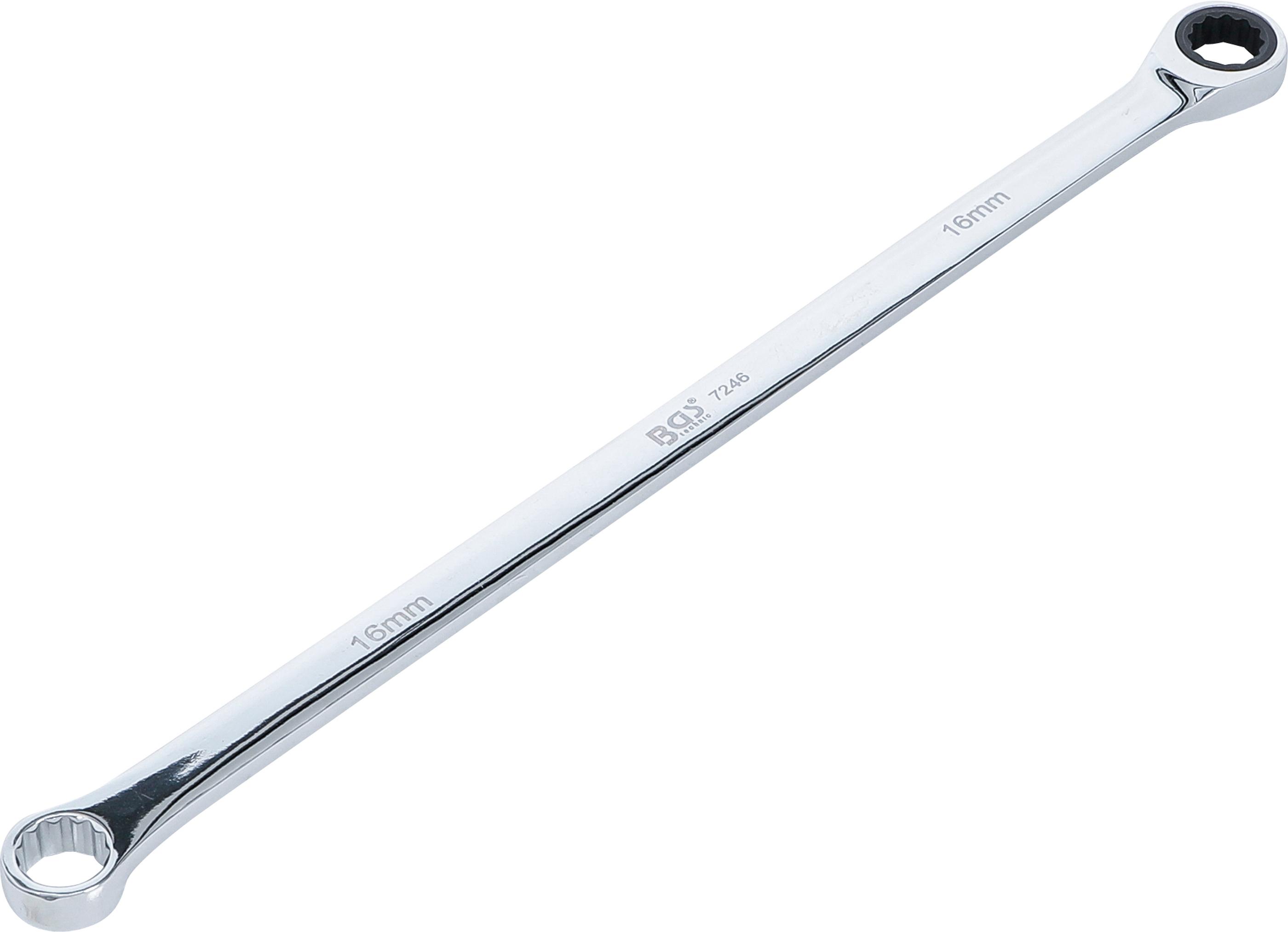 Ratschenring- und Ringschlüssel | extra lang | SW 16 mm BGS7246