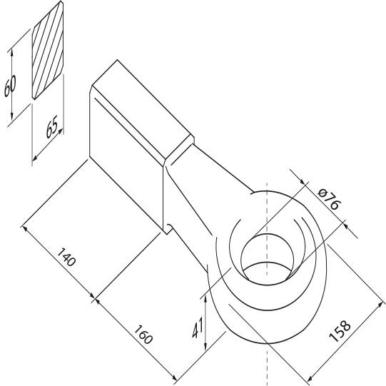 Ringzugöse mit Schweißende, Zugösen-Ø 76 mm 114462268 Suer