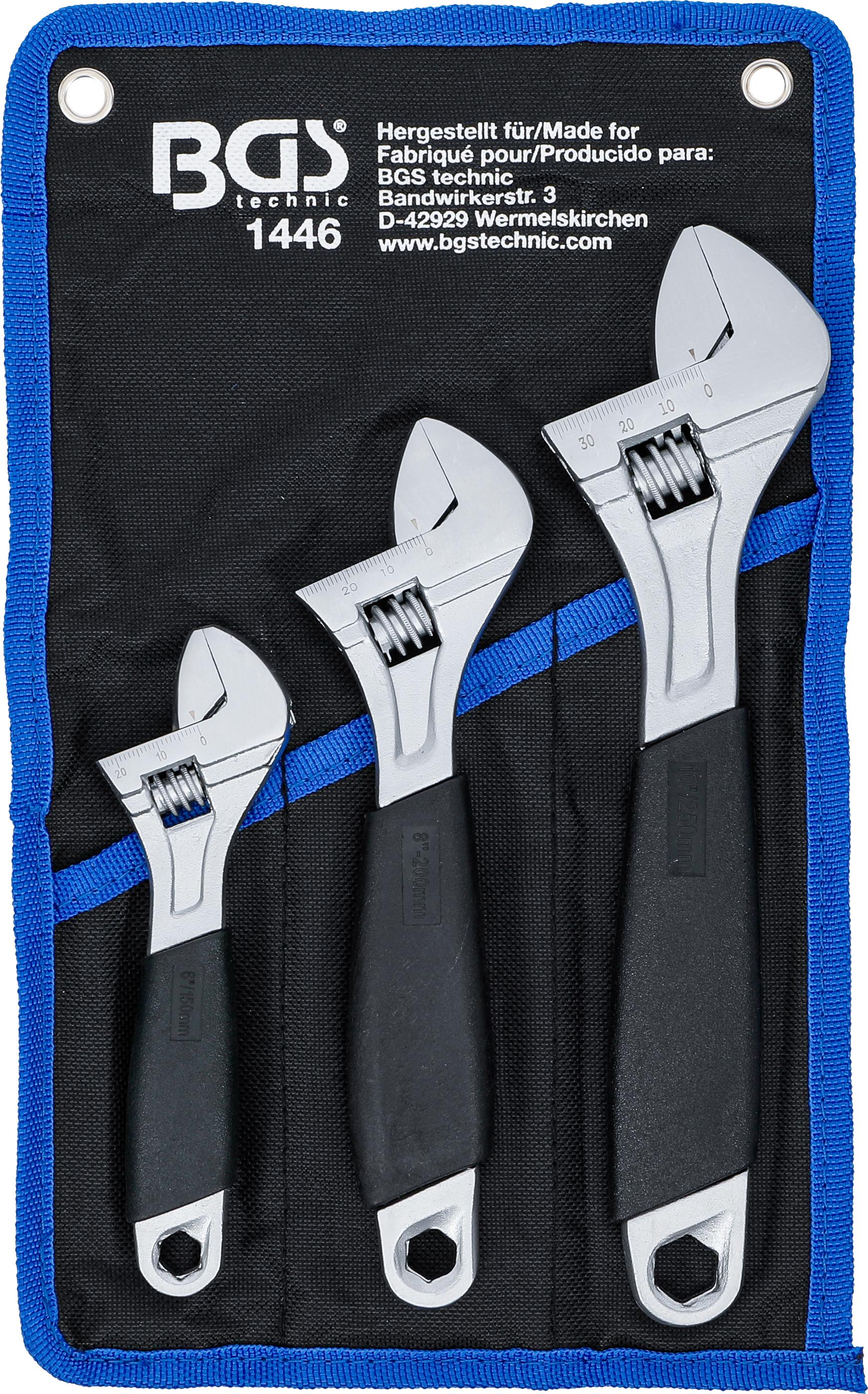 Rollgabelschlüssel-Satz mit Kunststoff-Softgriff | 3-tlg. BGS1446