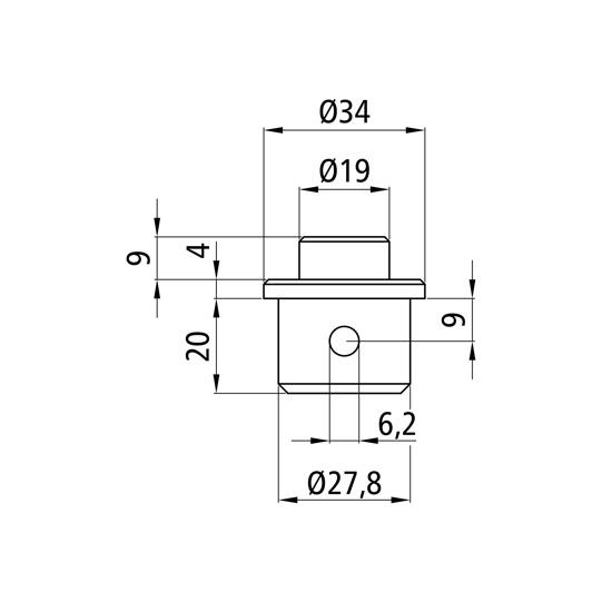 S-Line® Zapfen ø 19 mm, Stahl verzinkt 142138764 Suer