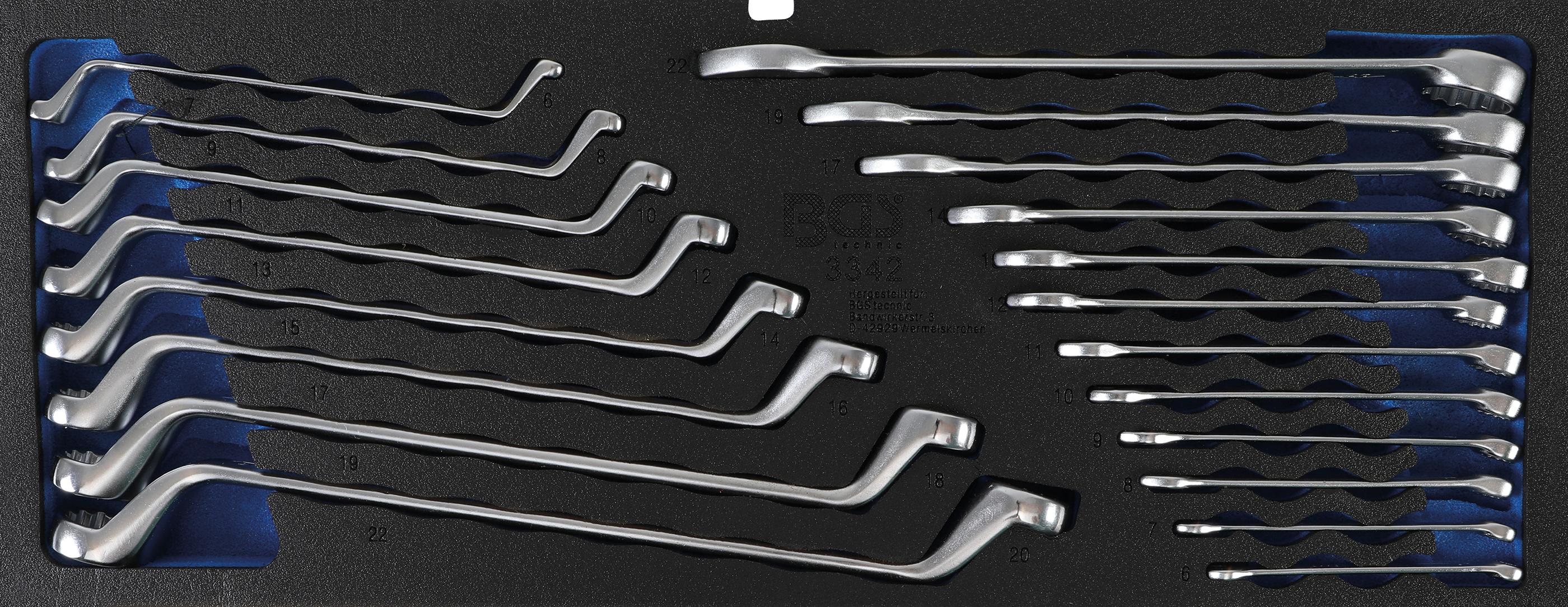 Schaumeinlage für Art. 3312: Doppel-Ring, Ring-Maulschlüssel-Satz | 20-tlg. BGS3342