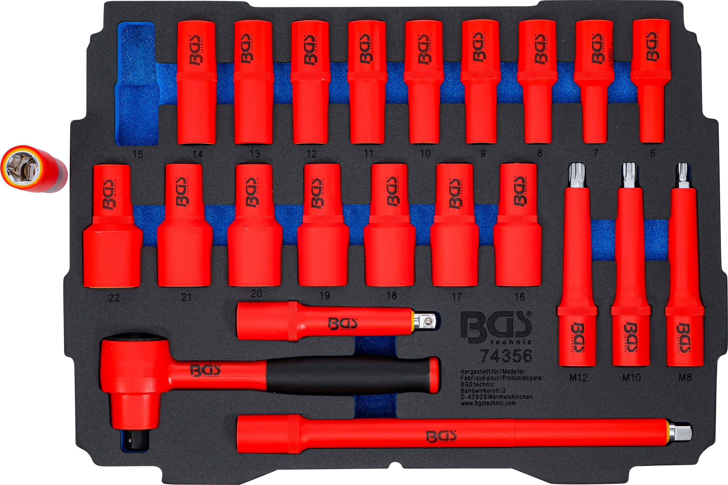 Schaumeinlage für Art. BOXSYS1 & 2: VDE Werkzeugsatz | 23-tlg. BGS74356