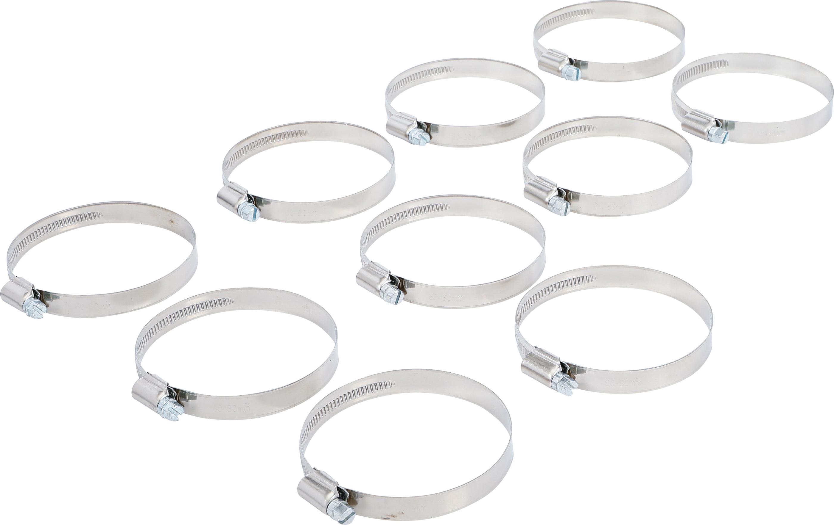 Schlauchklemmen | rostfrei | 60 x 80 mm | 10-tlg. BGS8095-60x80