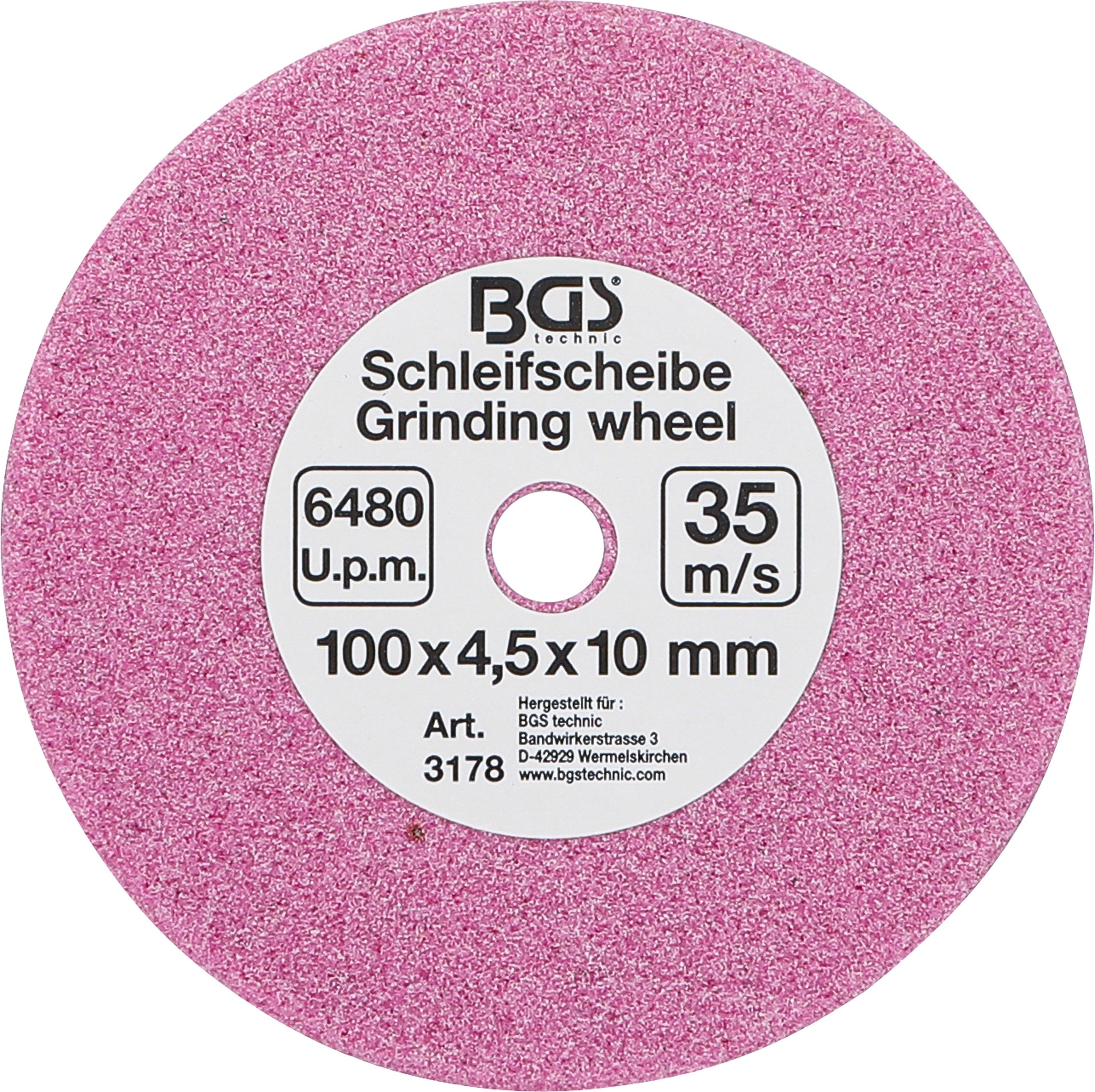 Schleifscheibe | für Art. 3180 | Ø 100 x 4,5 x 10 mm BGS3178