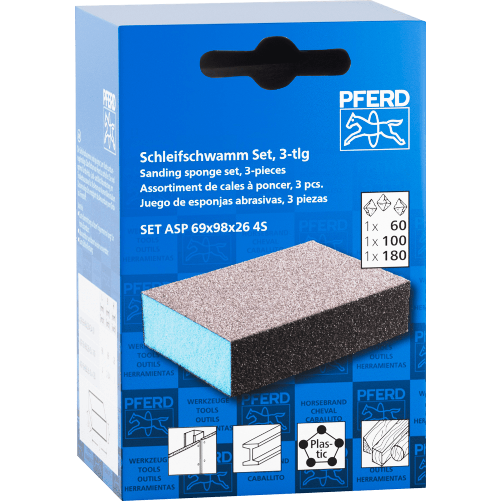Schleifschwamm SET ASP 69x98x26 4S 4007220598269