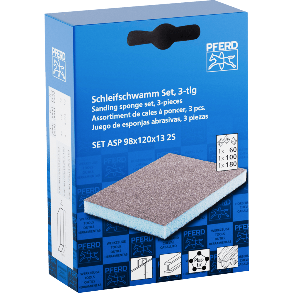 Schleifschwamm SET ASP 98x120x13 2S 4007220622018