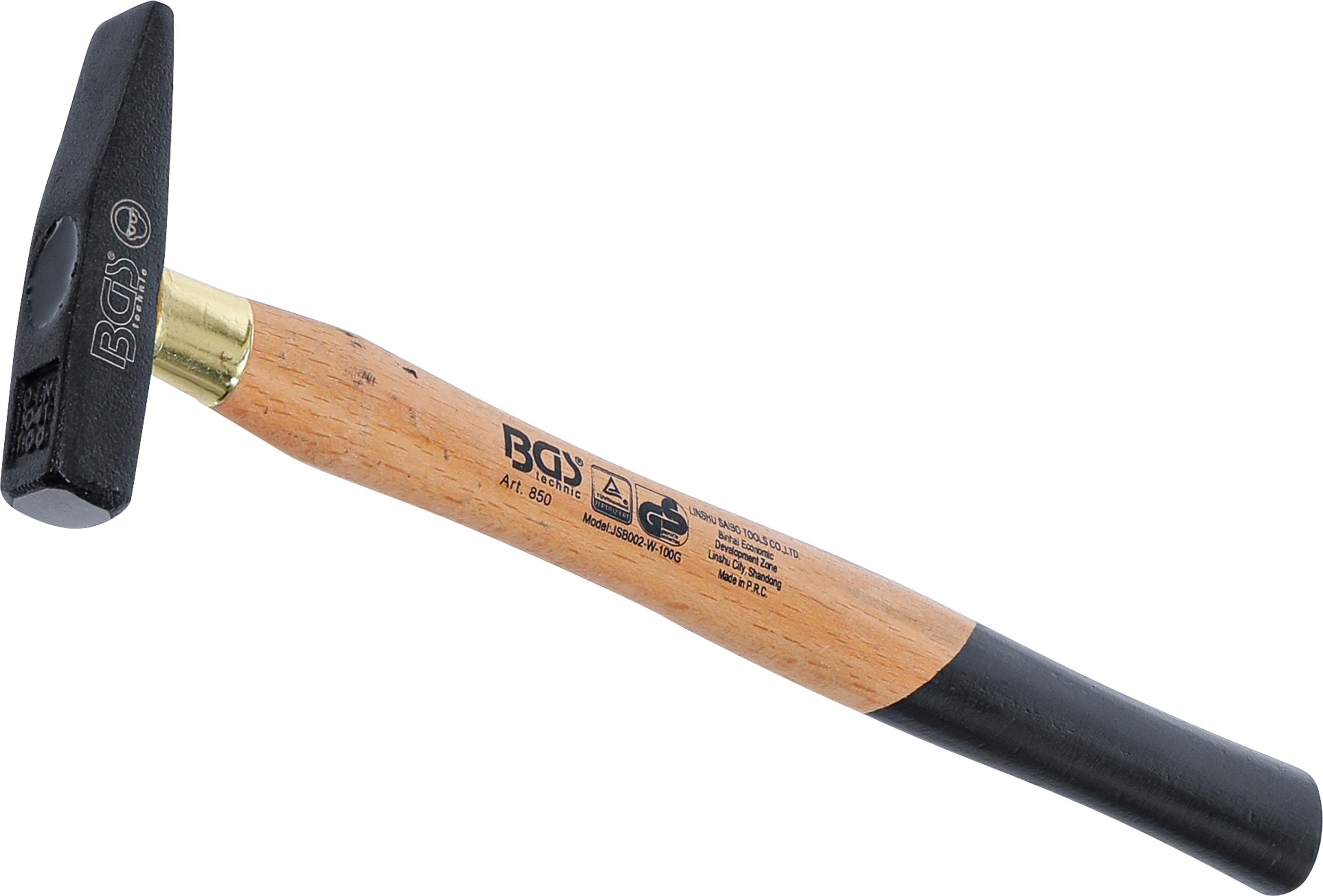 Schlosserhammer | Holz-Stiel | DIN 1041 | 100 g BGS850