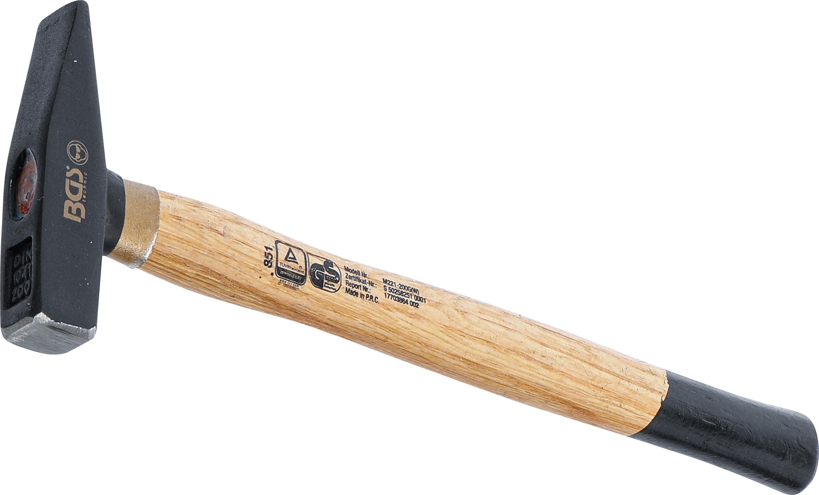 Schlosserhammer | Holz-Stiel | DIN 1041 | 200 g BGS851