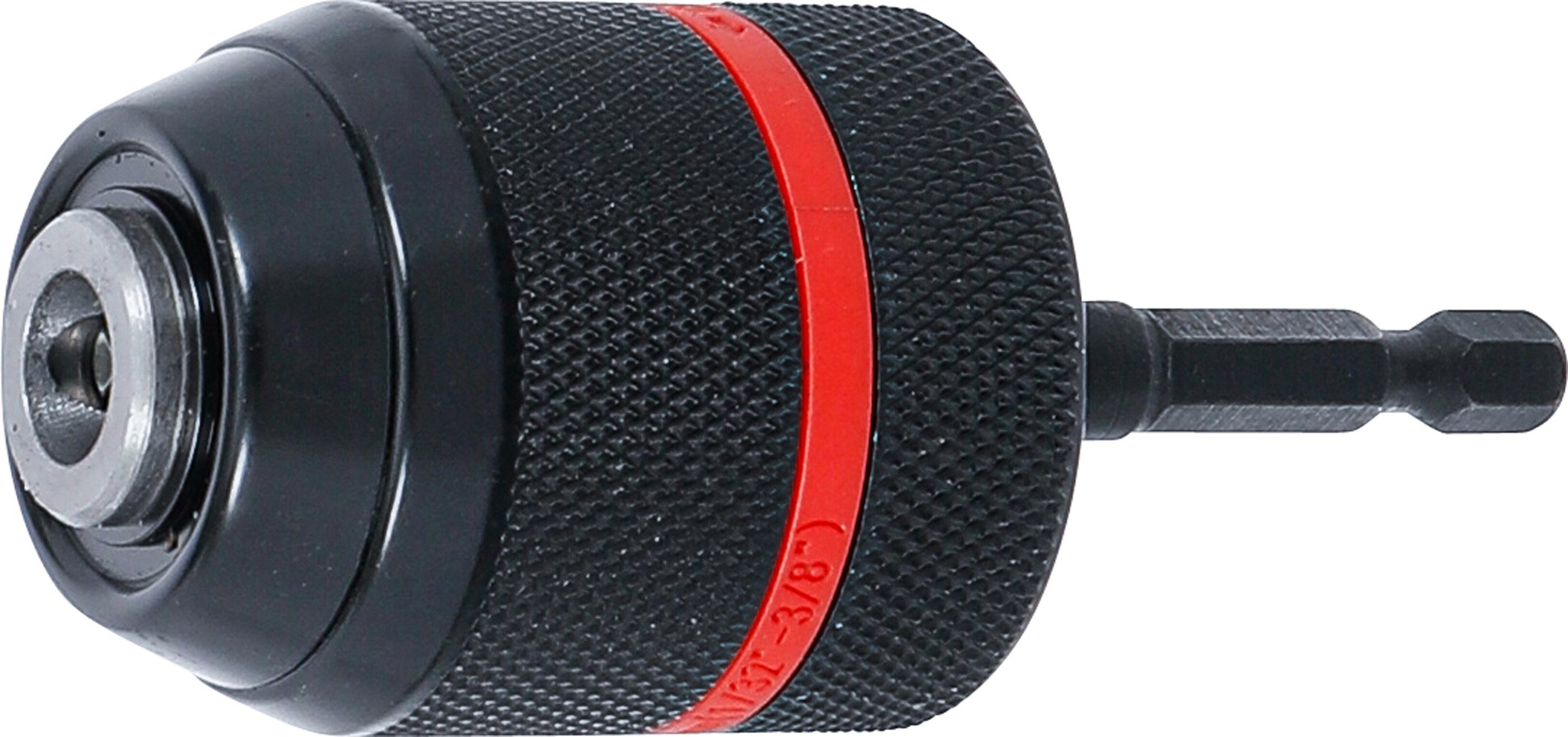 Schnellspannbohrfutter | Metallausführung | Antrieb Außensechskant 6,3 mm (1/4") x 20 UNF | 0,8 - 10 mm BGS74469