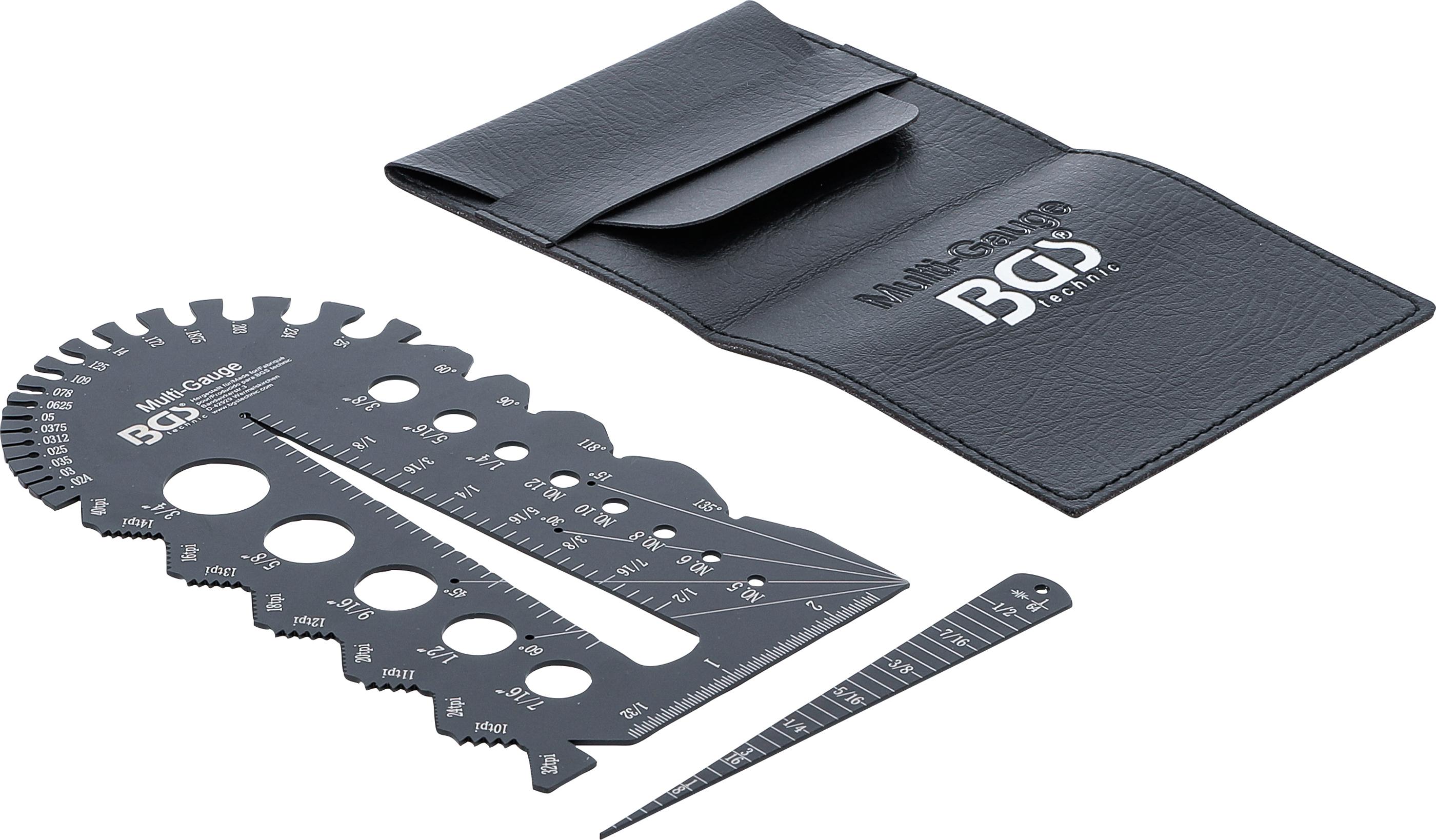 Schrauben- und Gewindeschablone | Zollgrößen | 1/4 - 2" BGS74248