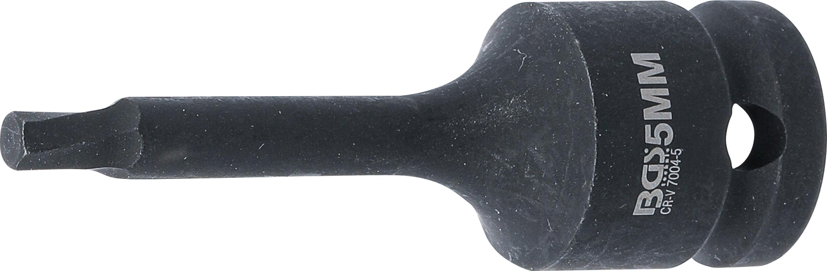 Schraubenausdreher | Antrieb Innenvierkant 12,5 mm (1/2") | für defekten Innensechskant 5 mm BGS7004-5