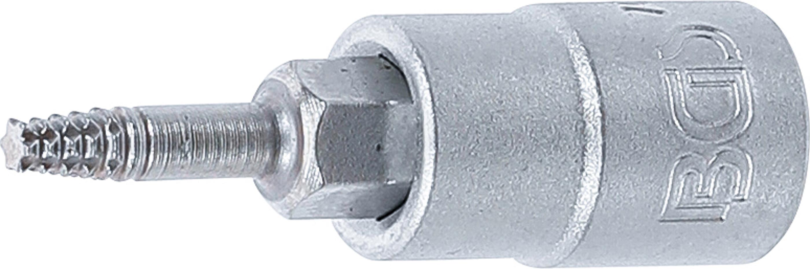 Schraubenausdreher-Bit-Einsatz | Antrieb Innenvierkant 6,3 mm (1/4") | für defektes T-Profil (für Torx) T10 BGS7098-T10