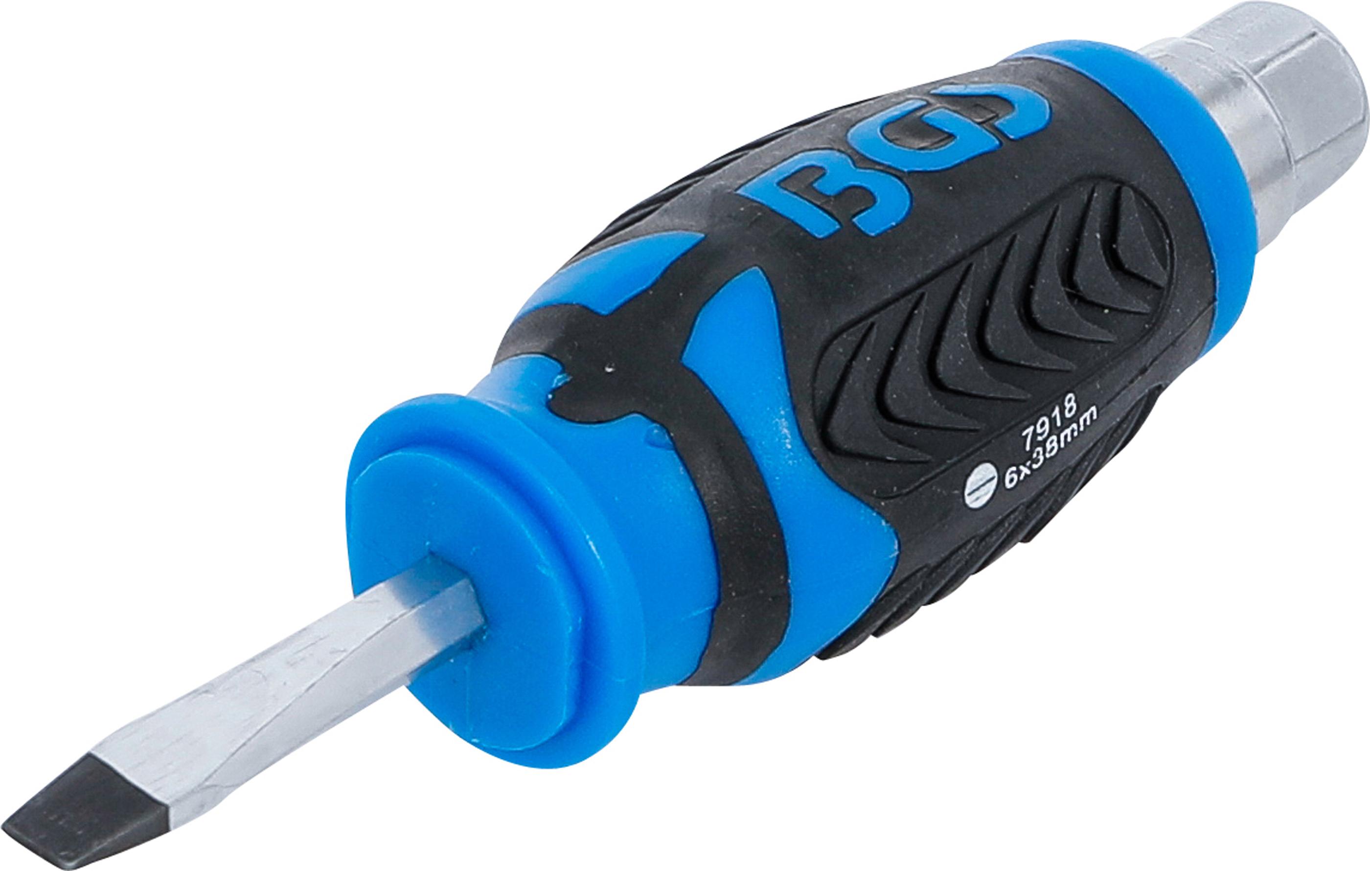 Schraubendreher | mit Außensechskant | Schlitz 6 mm | Klingenlänge 38 mm BGS7918