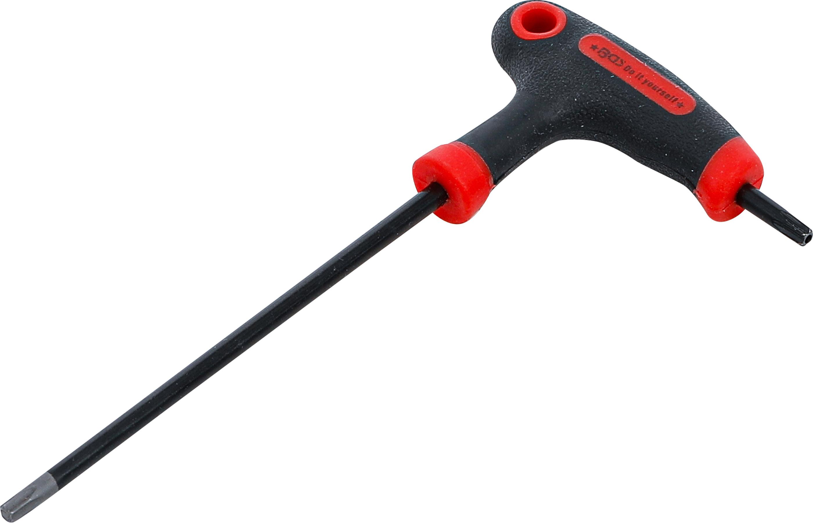 Schraubendreher mit T-Griff und seitlicher Klinge | T-Profil (für Torx) mit/ohne Bohrung T20 BGS7880-T20