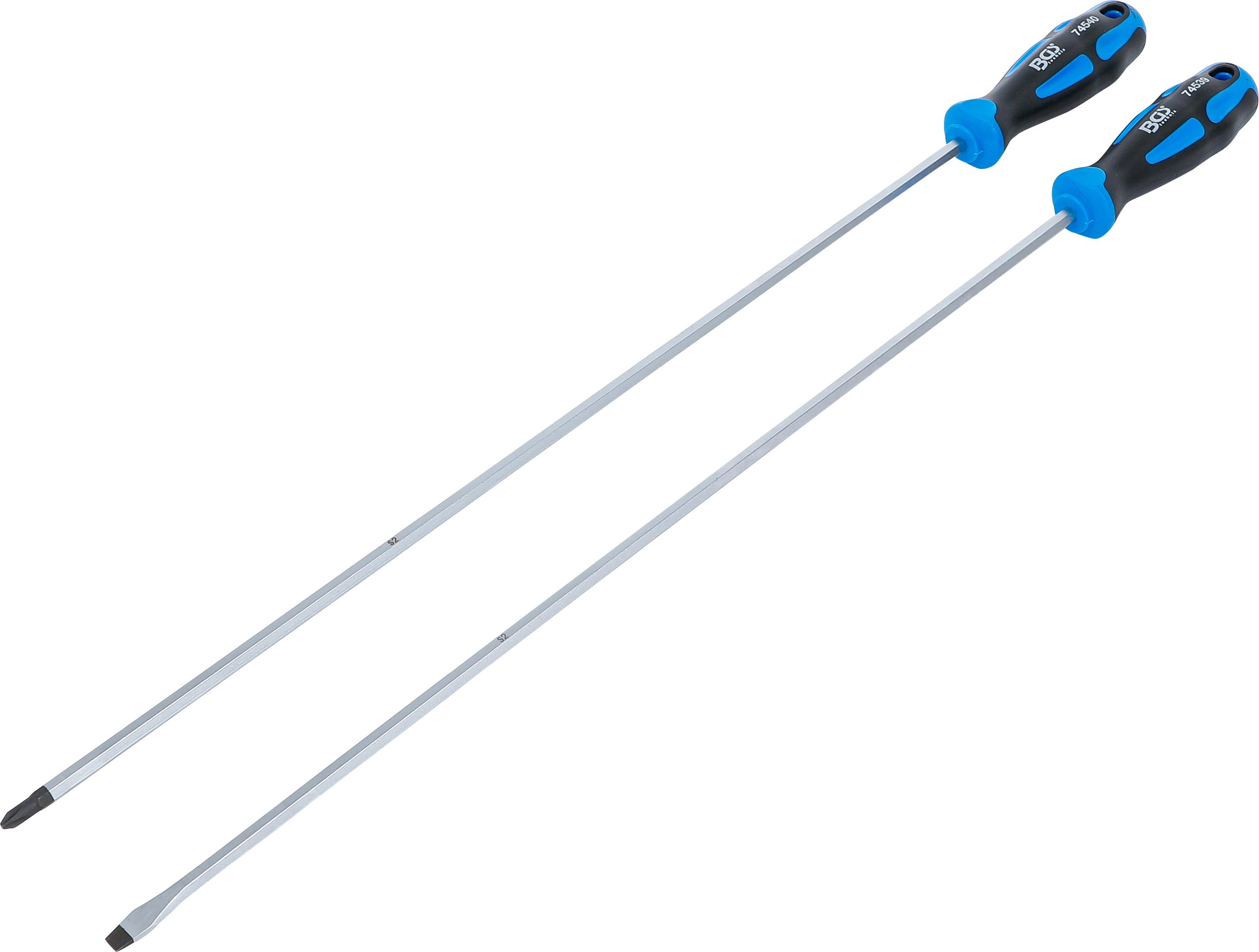 Schraubendreher-Satz | extra lang | Schlitz, Kreuzschlitz PH | 2-tlg. BGS74538