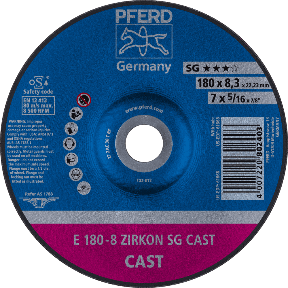 SCHRUPPSCHEIBE E 180-8 ZIRKON SG CAST 4007220802403