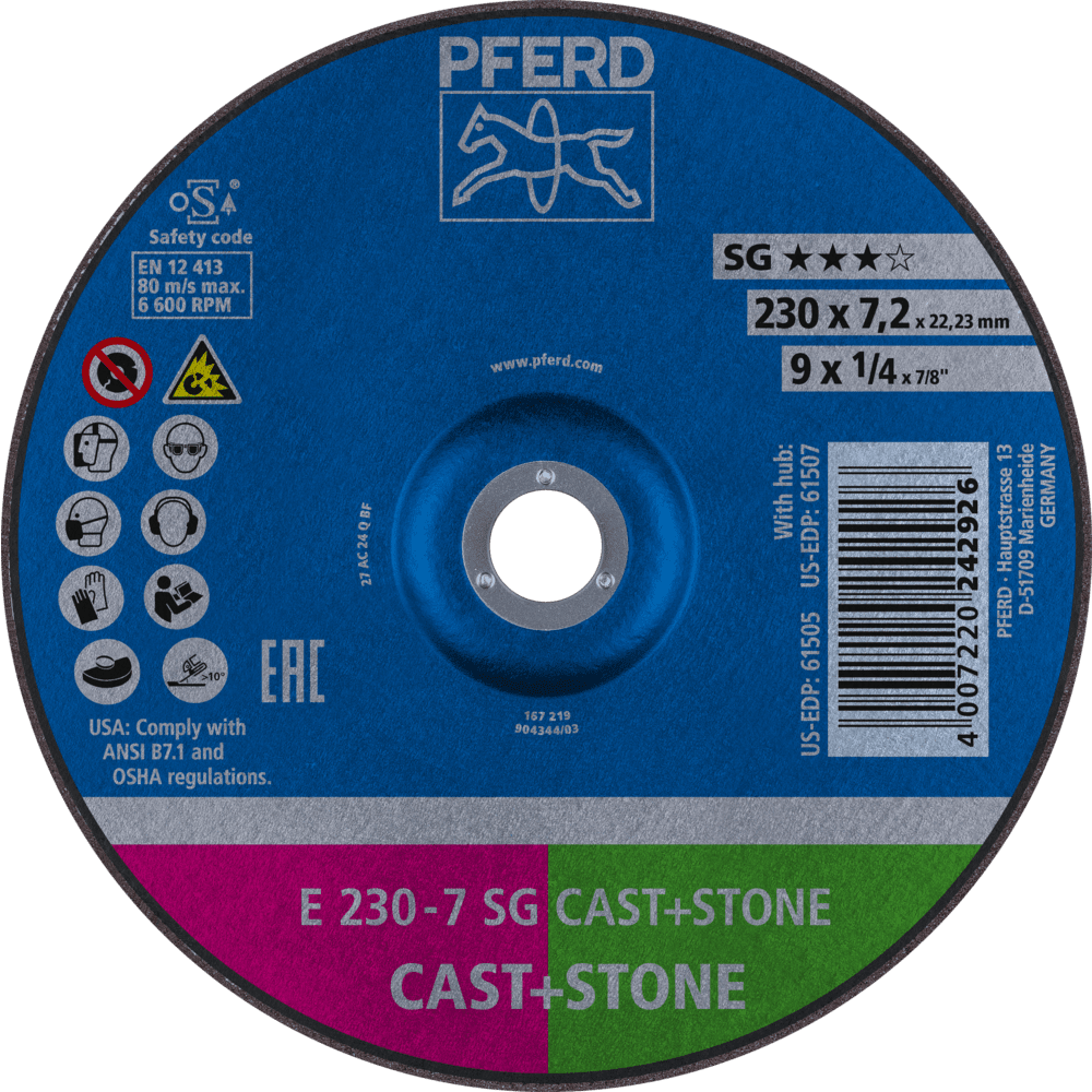 SCHRUPPSCHEIBE E 230-7 SG CAST+STONE 4007220329290