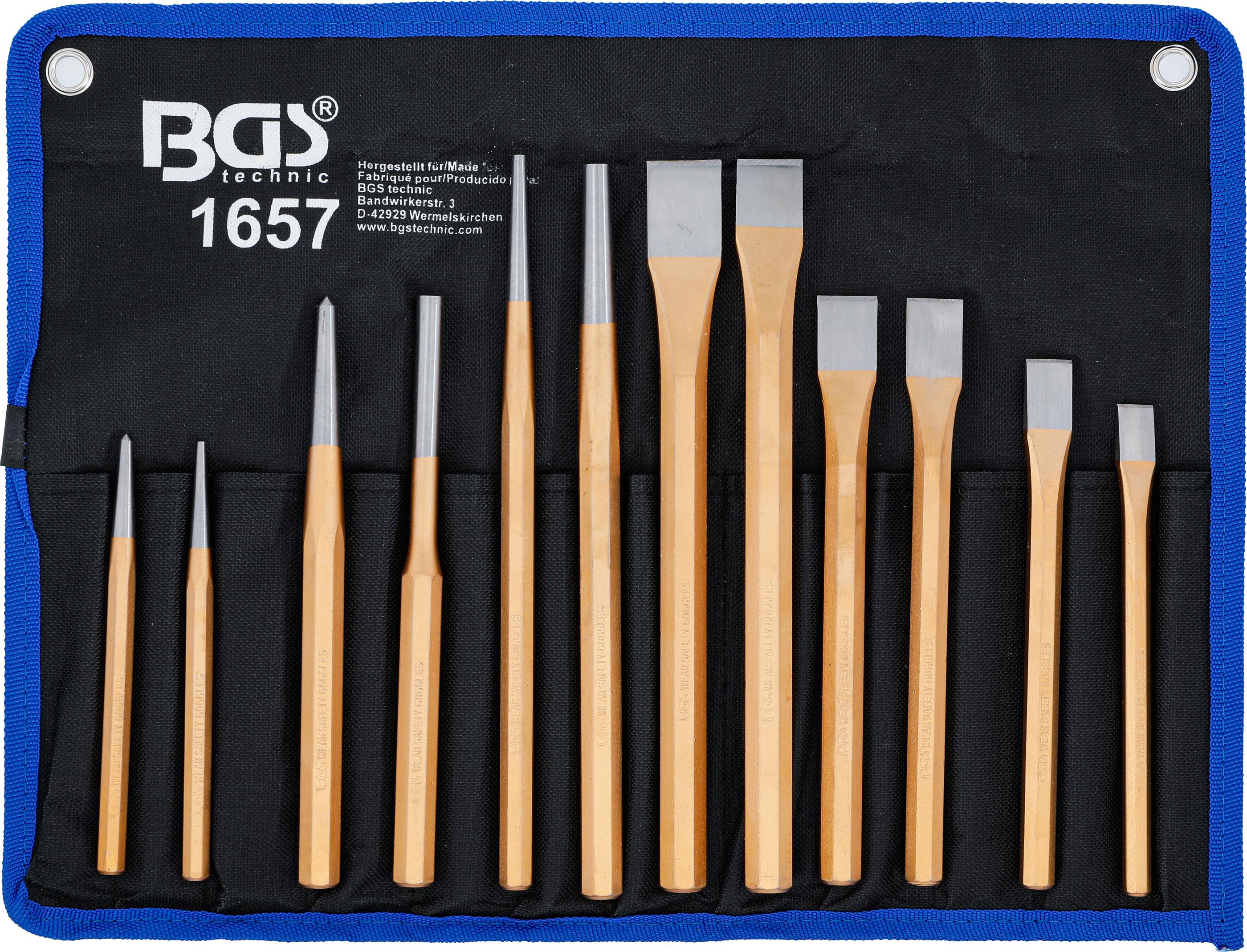 Splintentreiber-/ Meissel-/ Körner-Satz | 12-tlg. BGS1657