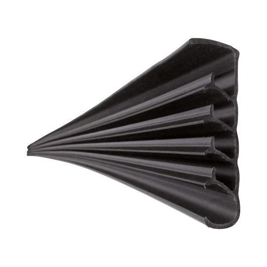 Spritzschutzschürze, PE schwarz, zum Anschrauben, 100 × 3800 mm 111381379 Suer