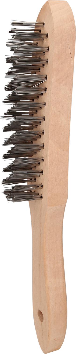 Stahl-Handdrahtbürste 4-reihig, 290mm 4042146813089