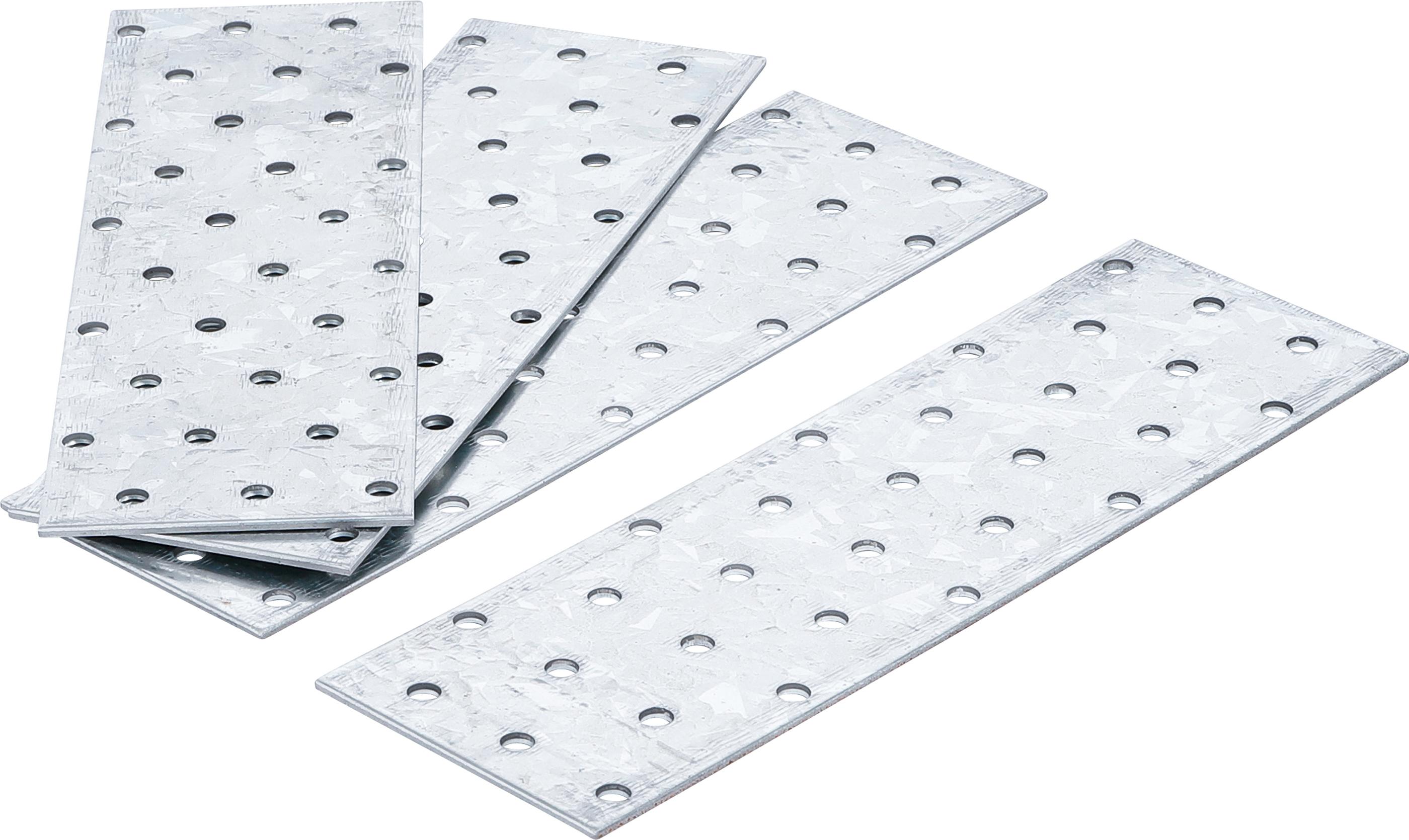 Stahl-Lochplatten-Satz | 200 x 60 x 2 mm | 4-tlg. BGS80795