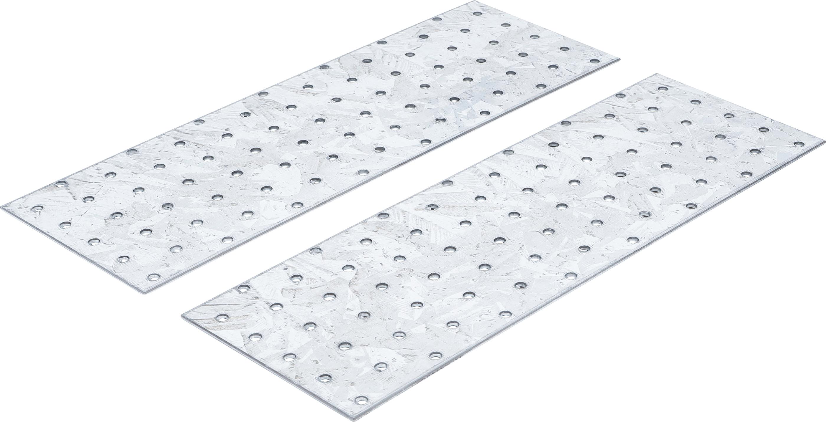 Stahl-Lochplatten-Satz | 300 x 100 x 2 mm | 2-tlg. BGS80788