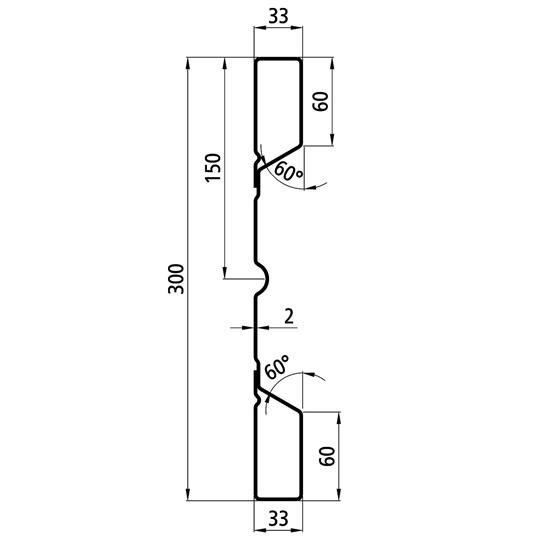 Stahlbordwandprofil P 300/33/33 NS, 2 mm stark, 2500 mm lang 365711628 Suer