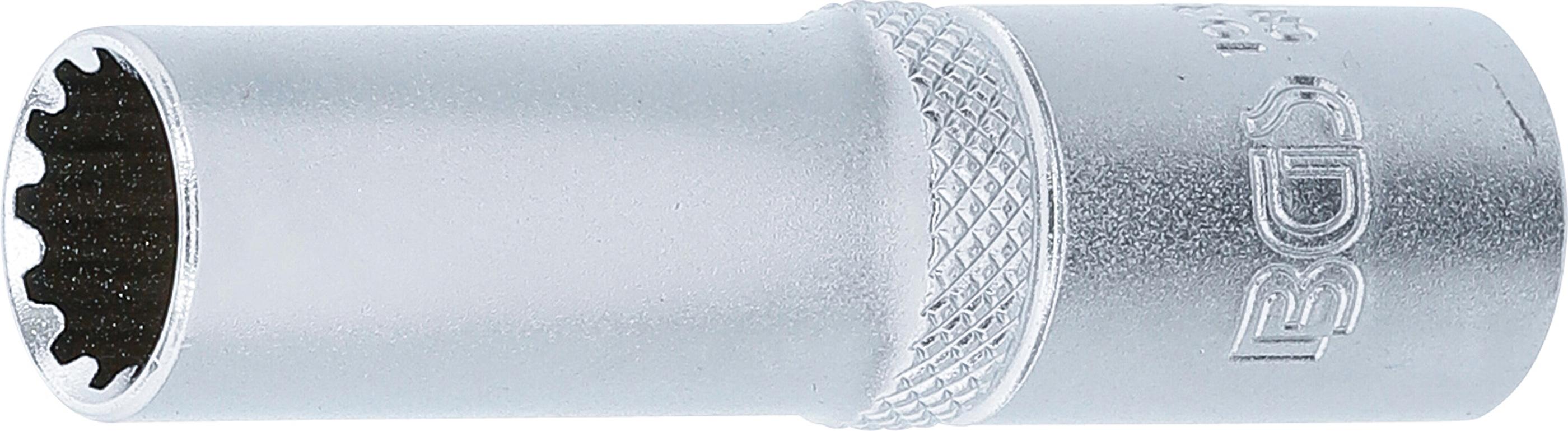 Steckschlüssel-Einsatz Gear Lock, tief | Antrieb Innenvierkant 10 mm (3/8") | SW 11 mm BGS10351