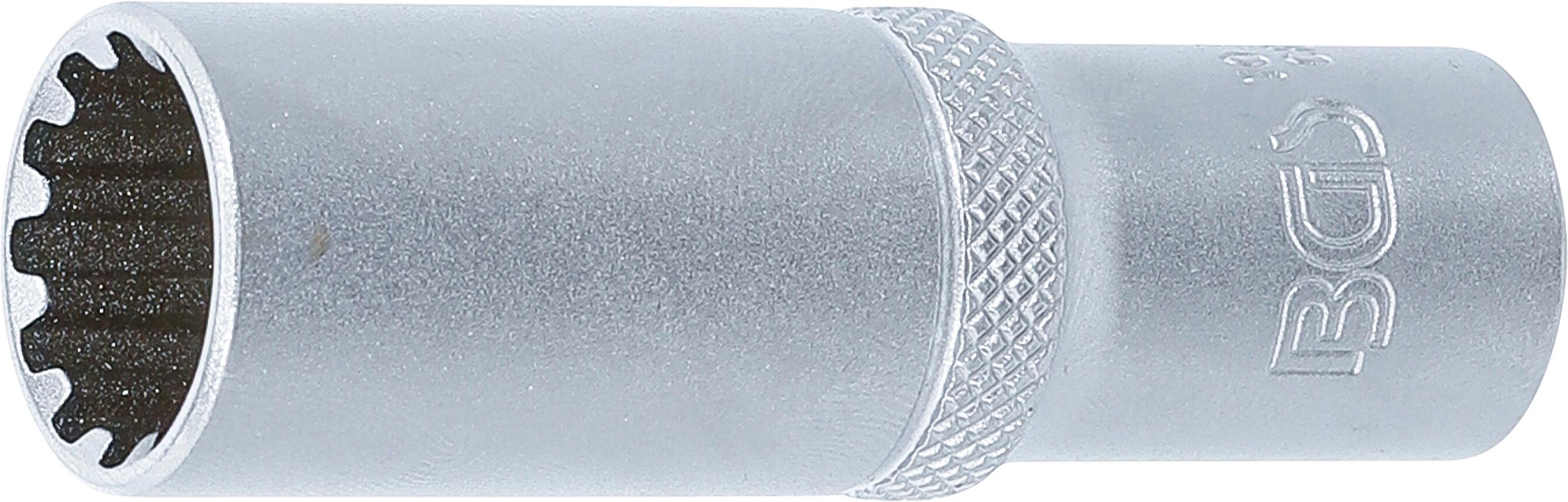 Steckschlüssel-Einsatz Gear Lock, tief | Antrieb Innenvierkant 10 mm (3/8") | SW 14 mm BGS10354