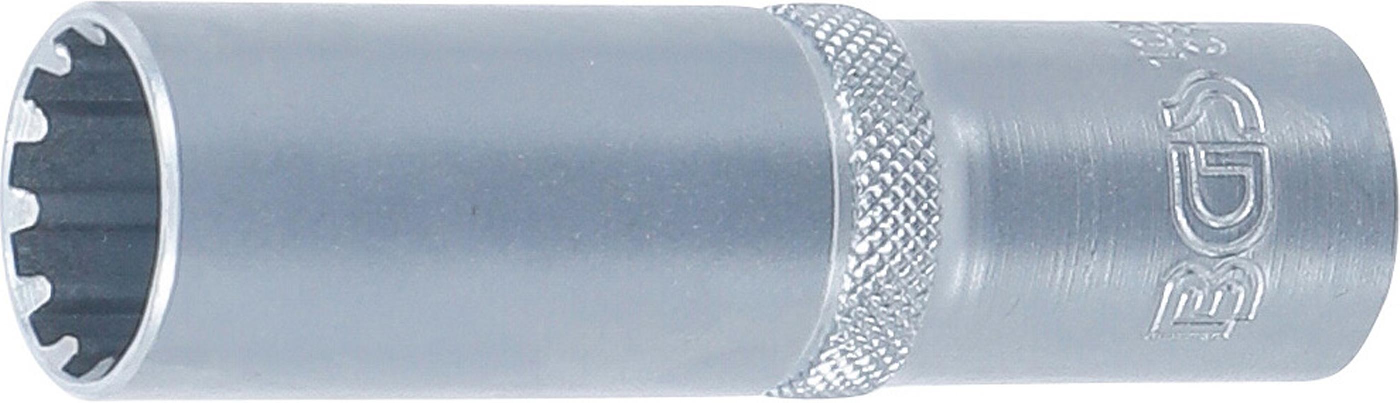 Steckschlüssel-Einsatz Gear Lock, tief | Antrieb Innenvierkant 12,5 mm (1/2") | SW 16 mm BGS10256