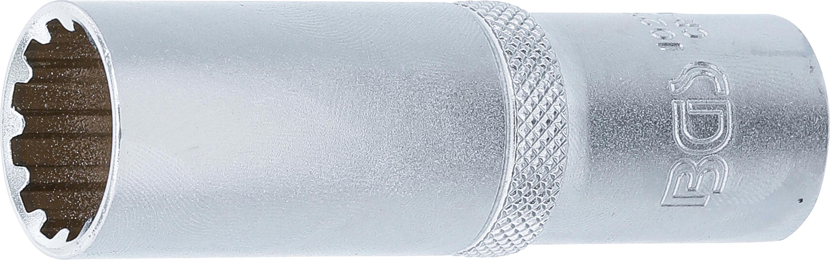 Steckschlüssel-Einsatz Gear Lock, tief | Antrieb Innenvierkant 12,5 mm (1/2") | SW 17 mm BGS10257