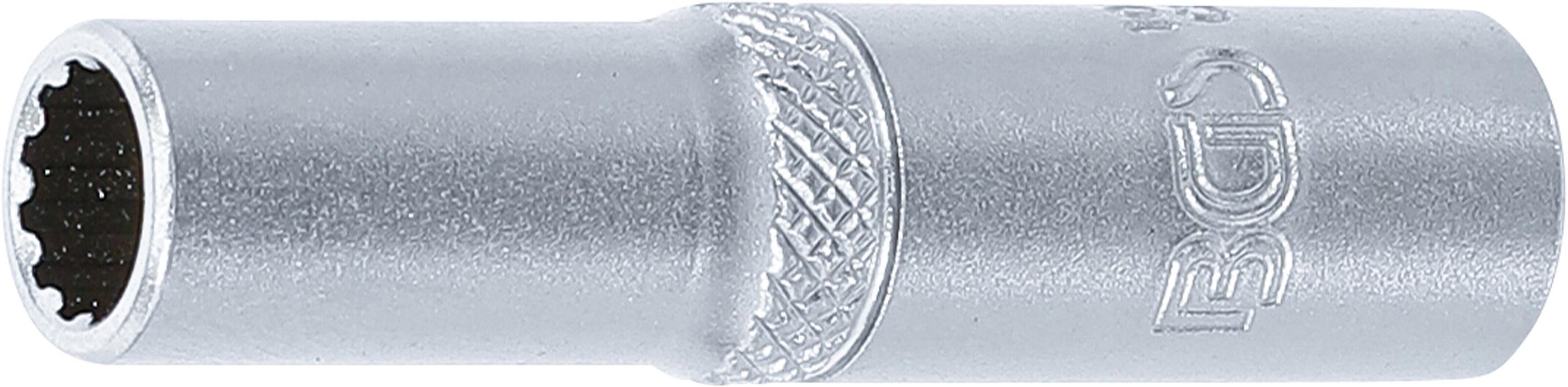 Steckschlüssel-Einsatz Gear Lock, tief | Antrieb Innenvierkant 6,3 mm (1/4") | SW 7 mm BGS10157