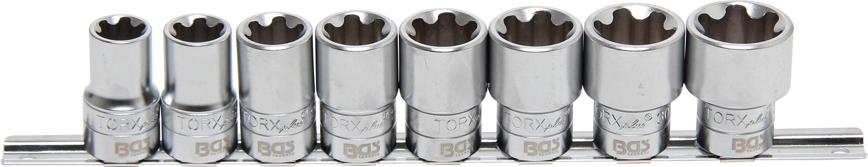 Steckschlüssel-Einsatz-Satz T-Profil Plus (für Torx Plus) | Antrieb Innenvierkant 12,5 mm (1/2") | SW 18EP - 32EP | 8-tlg. BGS8806