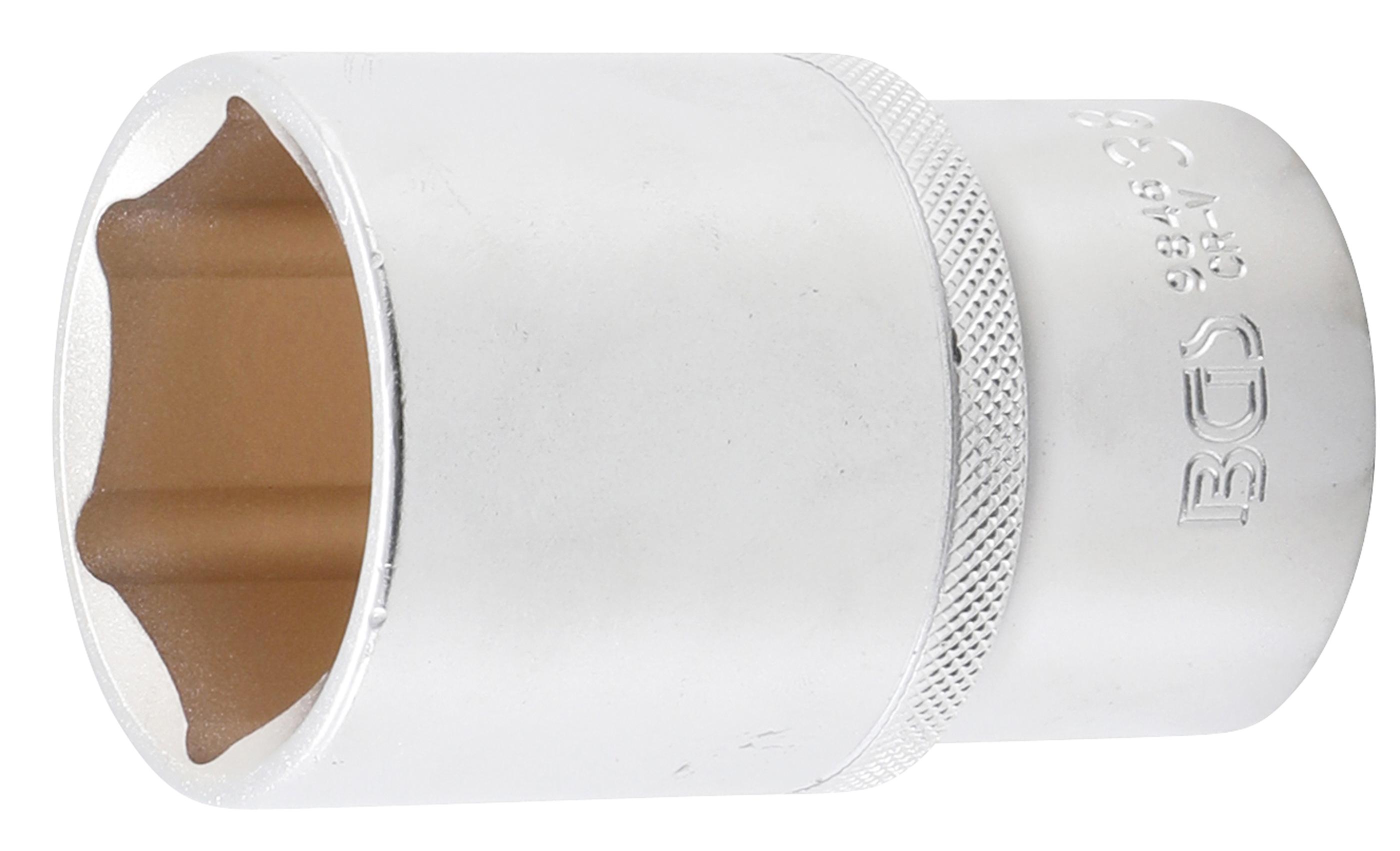 Steckschlüssel-Einsatz Sechskant, tief | Antrieb Innenvierkant 12,5 mm (1/2") | SW 38 mm BGS9846