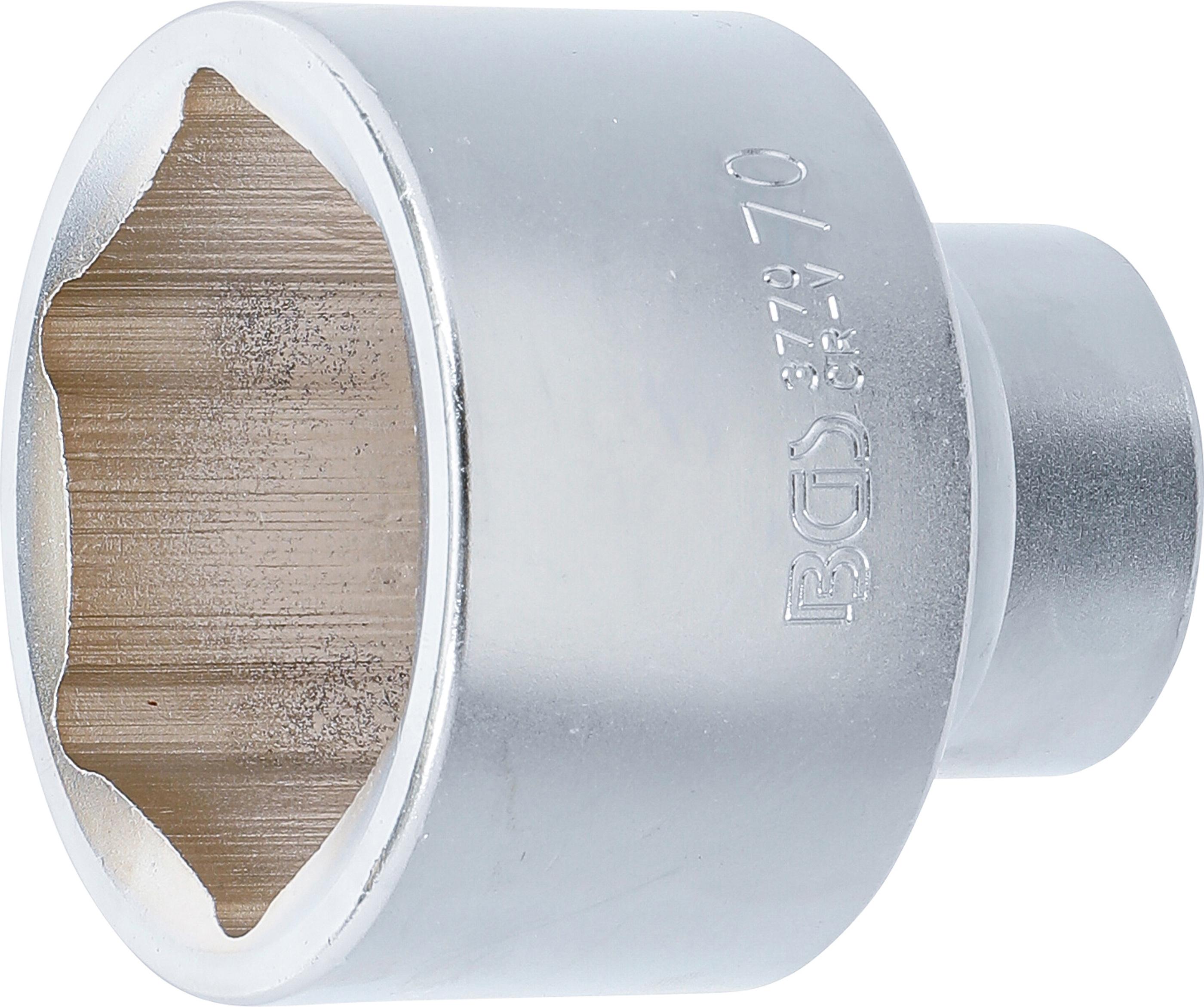 Steckschlüssel-Einsatz Sechskant | Antrieb Innenvierkant 25 mm (1") | SW 70 mm BGS3770