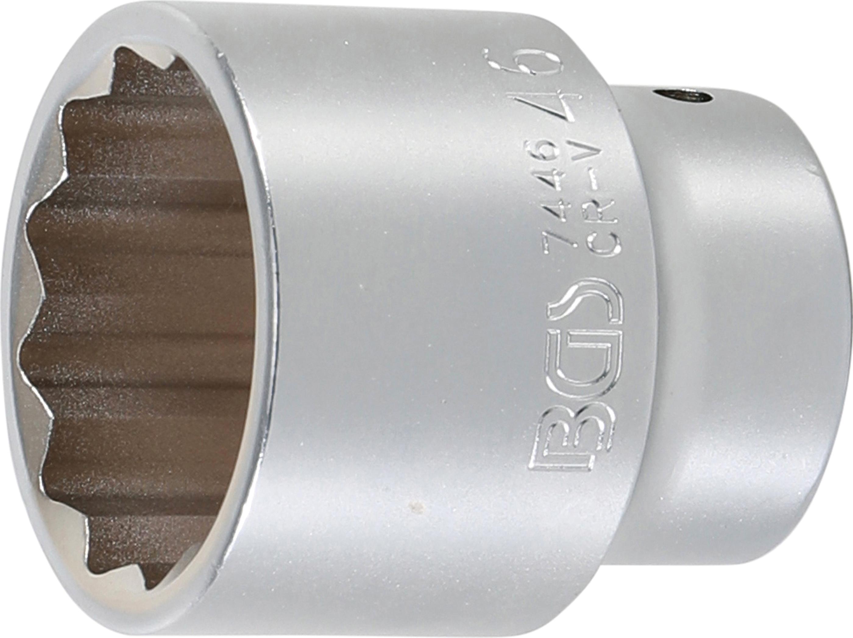 Steckschlüssel-Einsatz Zwölfkant | Antrieb Innenvierkant 20 mm (3/4") | SW 46 mm BGS7446