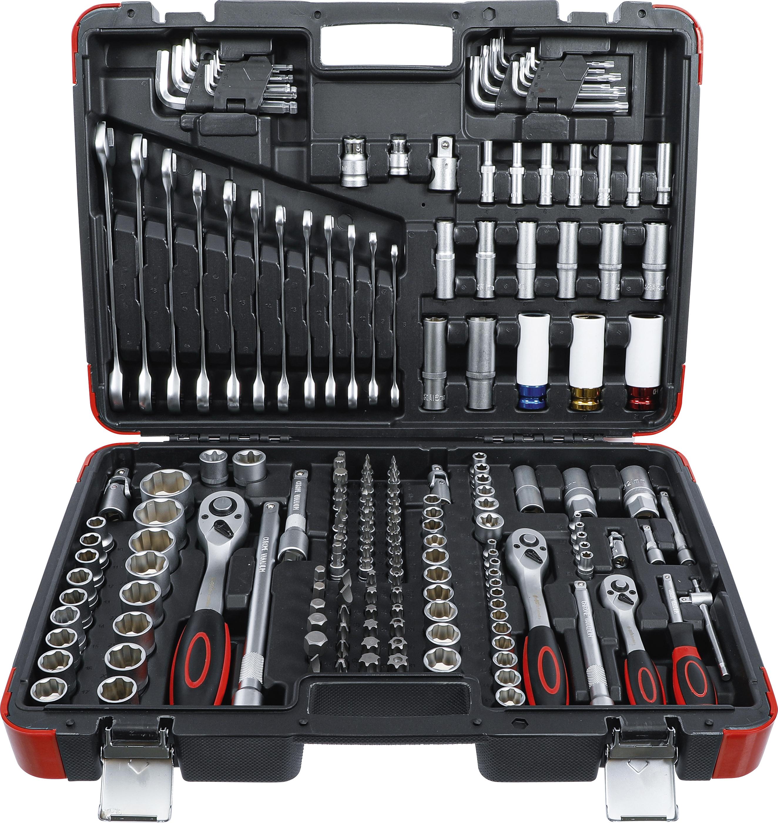 Steckschlüssel-Satz | Antrieb 6,3 mm (1/4") / 10 mm (3/8") / 12,5 mm (1/2") | 176-tlg. BGS15217