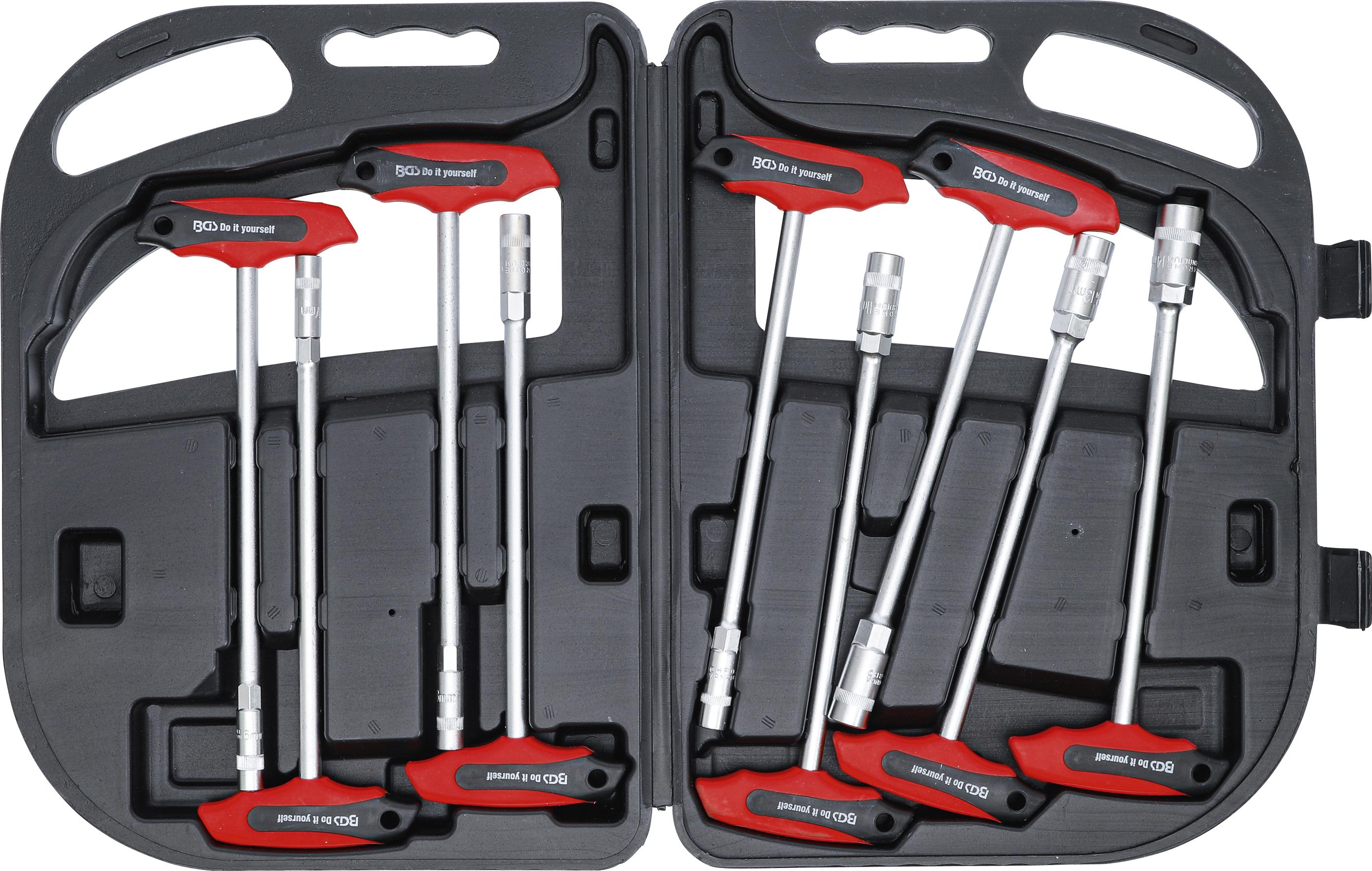 Steckschlüssel-Satz mit T-Griff | SW 6 - 14 mm | 9-tlg. BGS7881