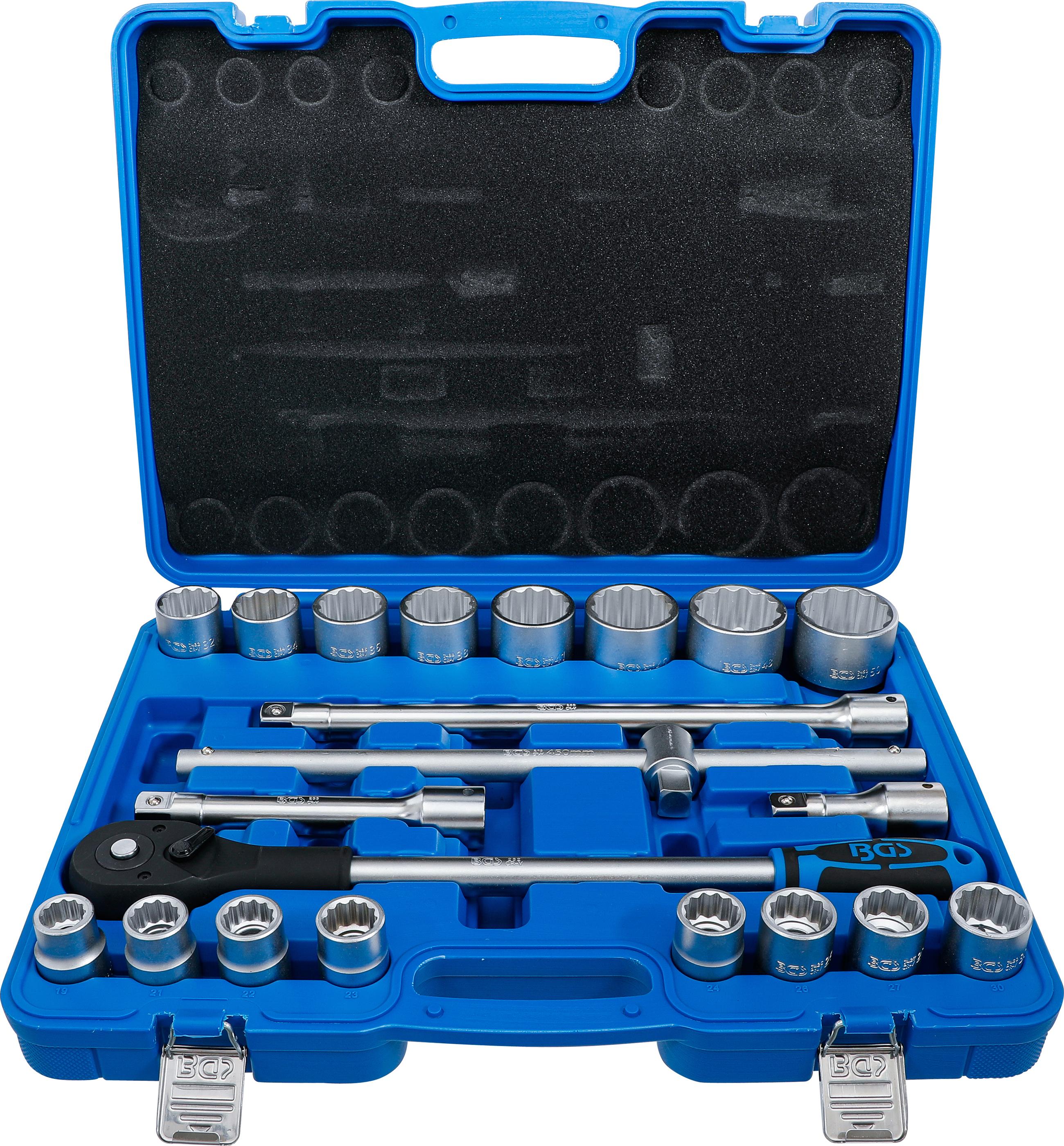 Steckschlüssel-Satz Zwölfkant | Antrieb 20 mm (3/4") | 21-tlg. BGS1223