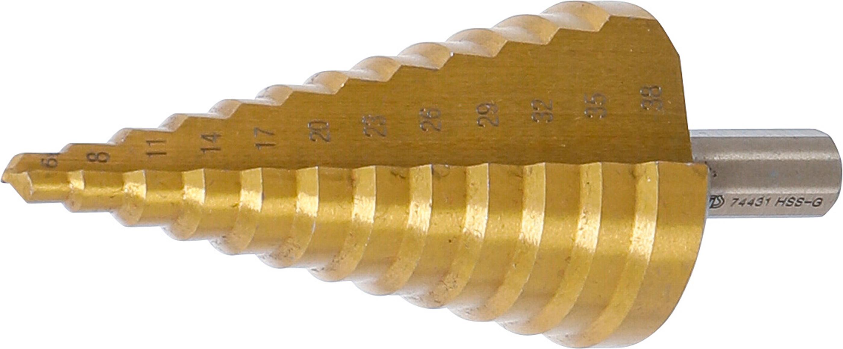 Stufenbohrer | titan-nitriert | Ø 6 - 38 mm BGS74431