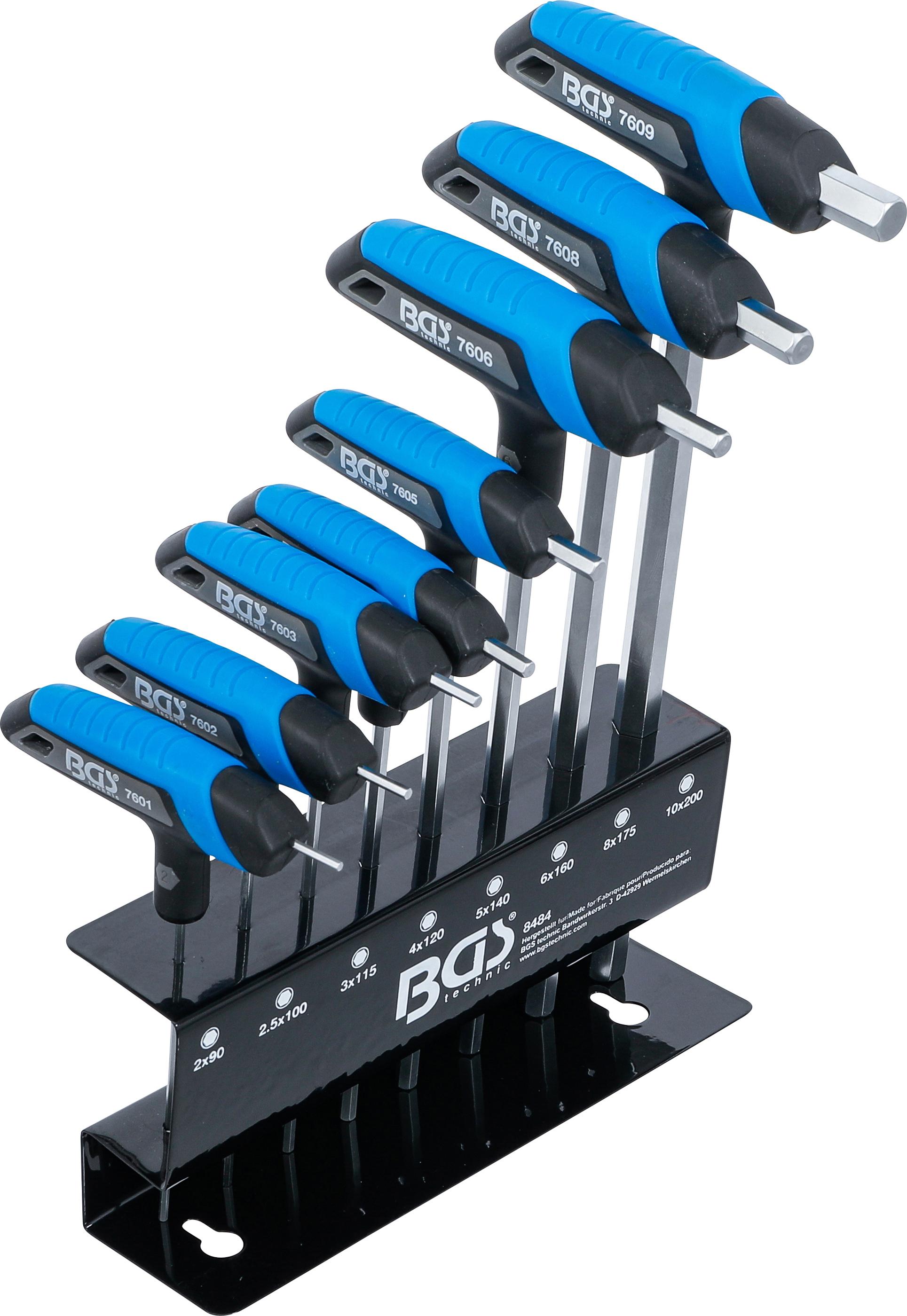 T-Griff-Schlüssel-Satz | Innensechskant 2 - 10 mm | 8-tlg. BGS8484