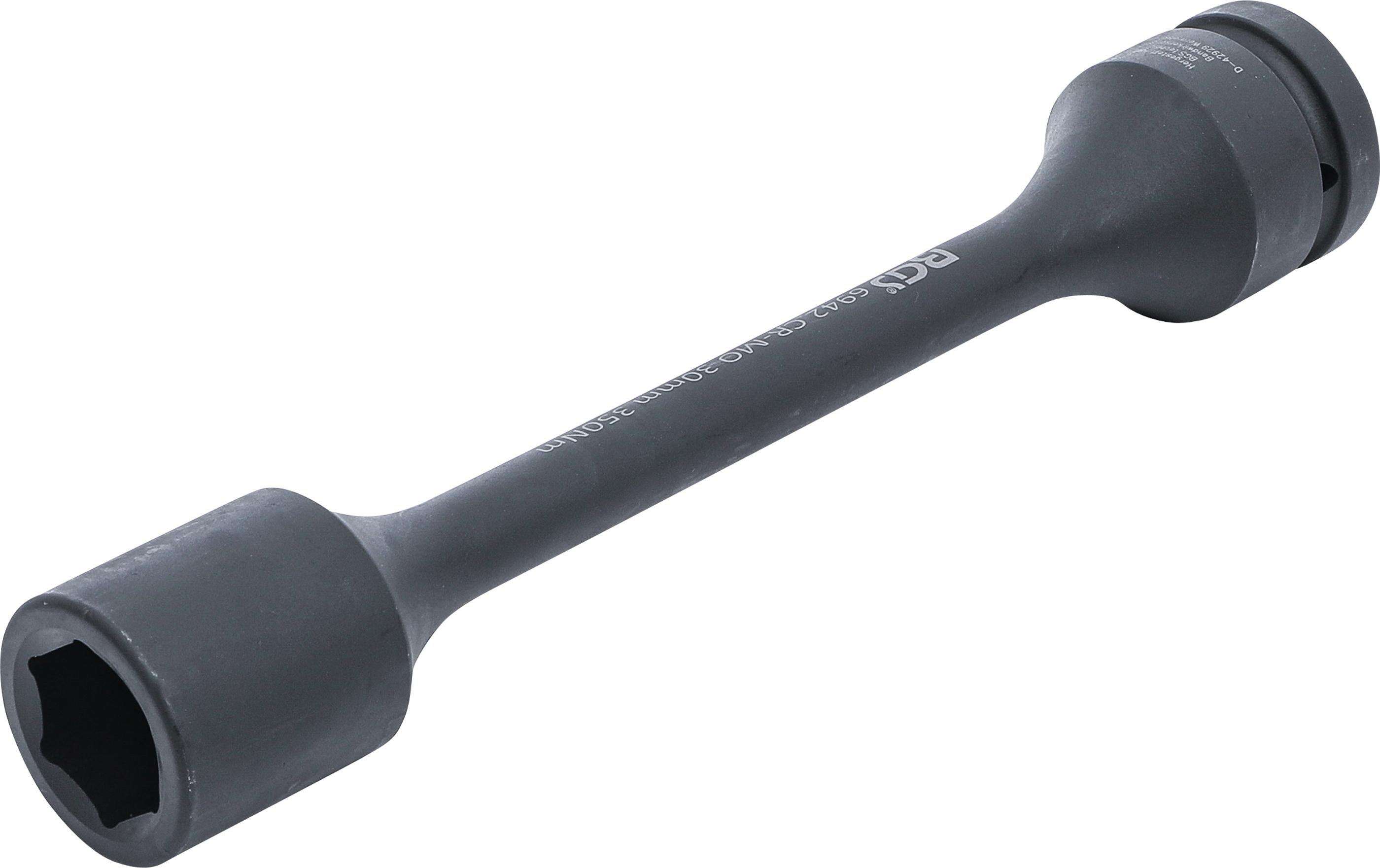 Torsions-Kraft-Steckschlüssel-Einsatz Sechskant | Antrieb Innenvierkant 25 mm (1") | SW 30 mm | 350 Nm BGS6942