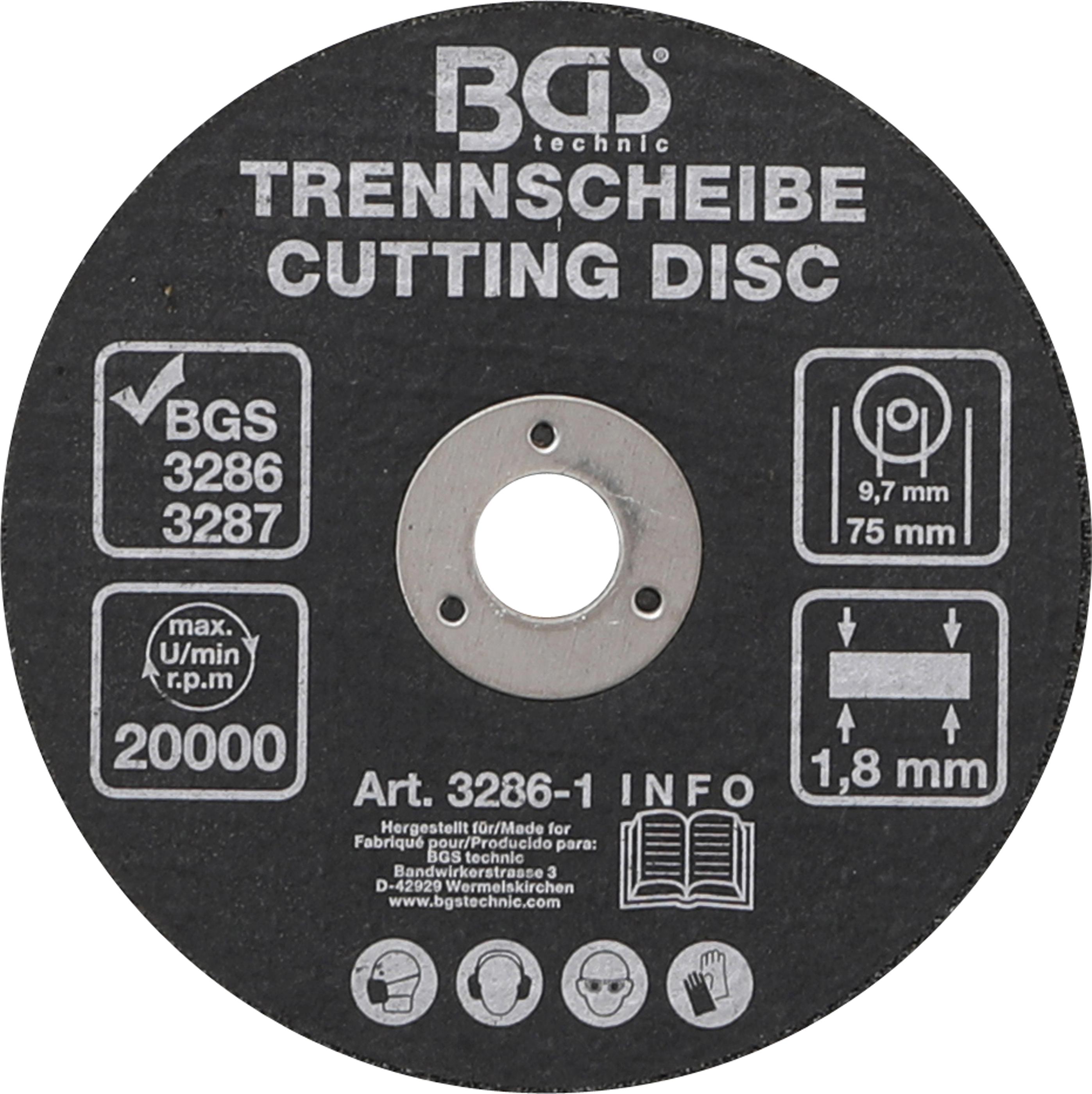 Trennscheibe | Ø 75 x 1,8 x 9,7 mm BGS3286-1